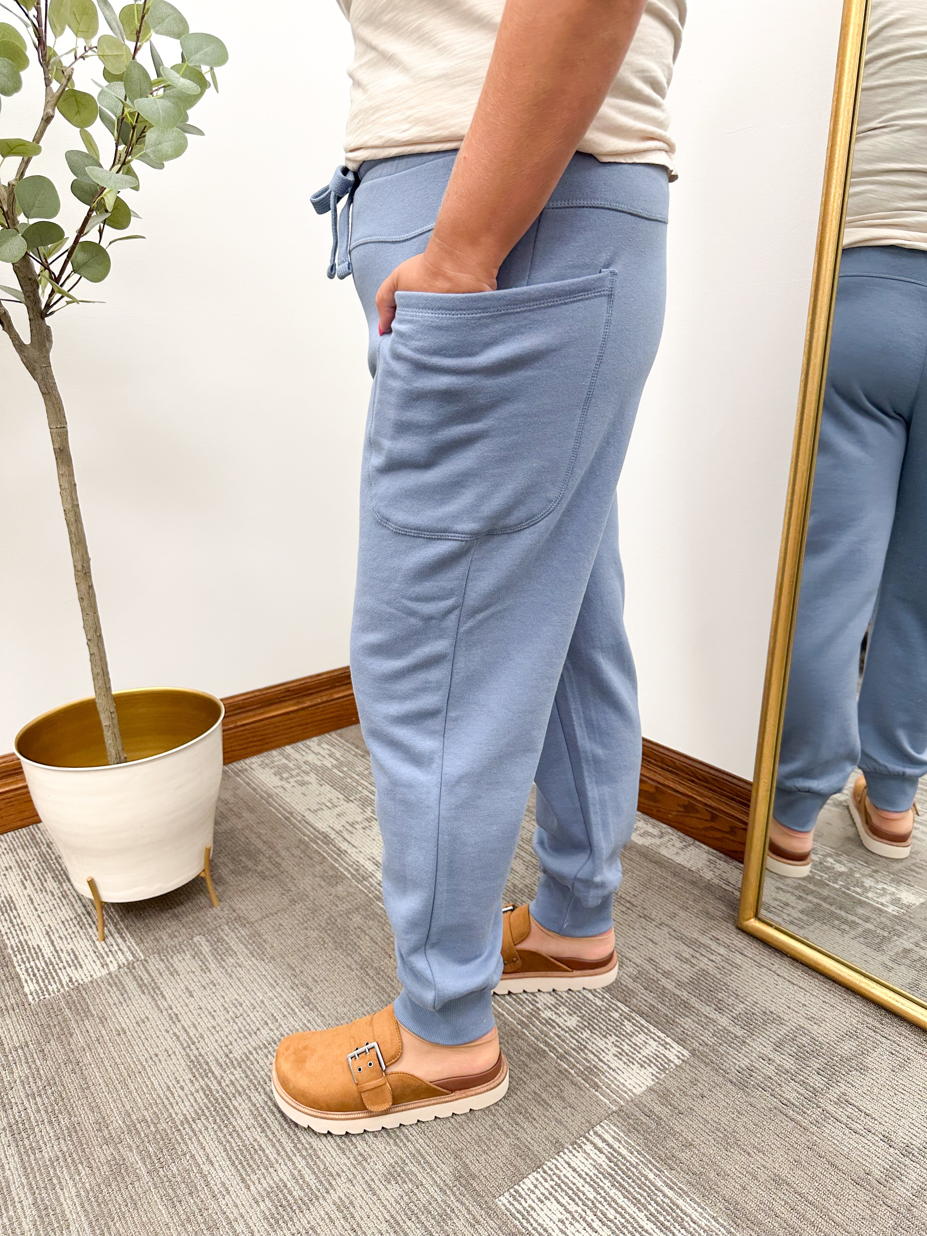 Dusty Blue Jogger Sweatpants