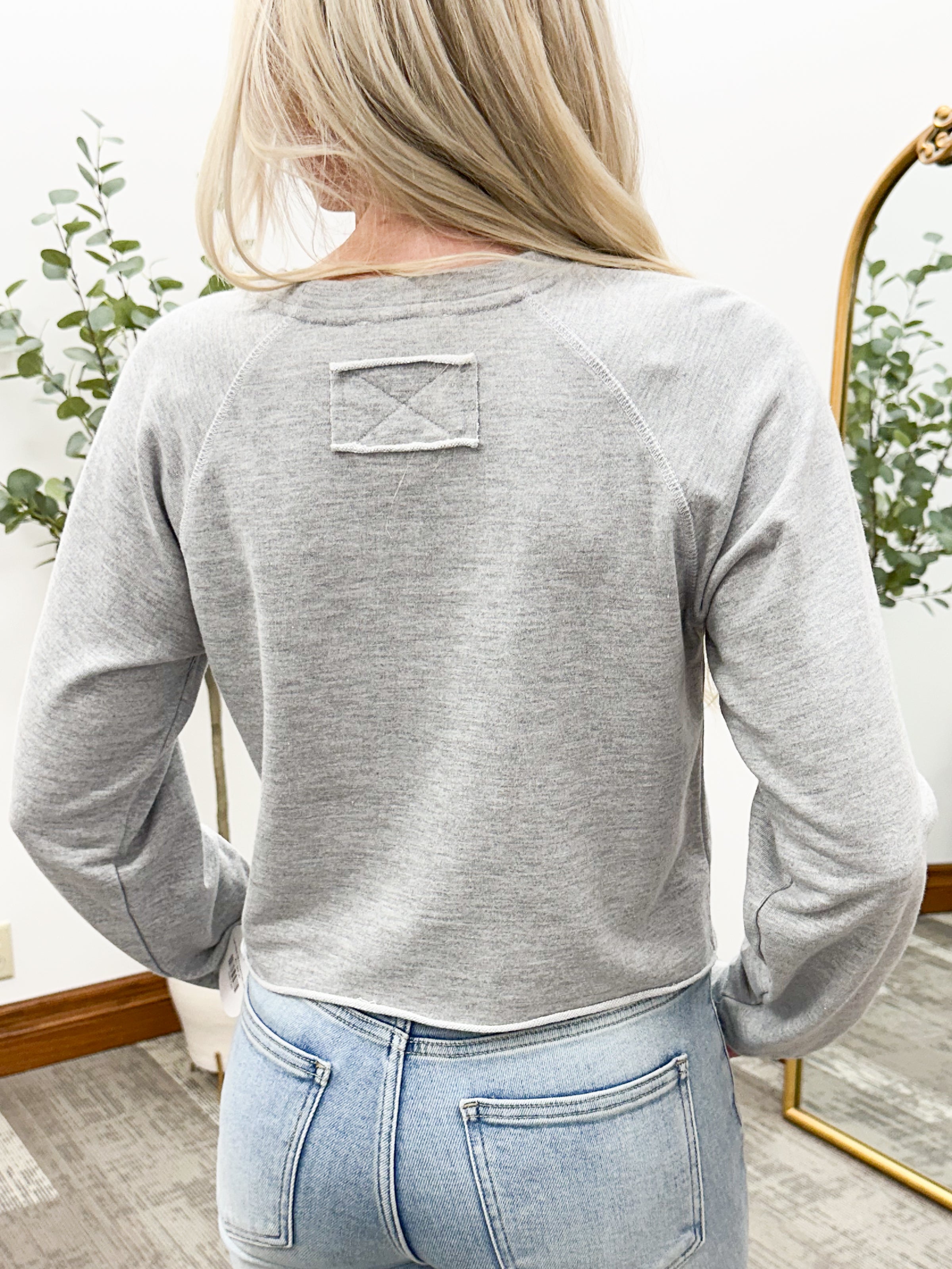 American Flag USA Cropped Sweatshirt
