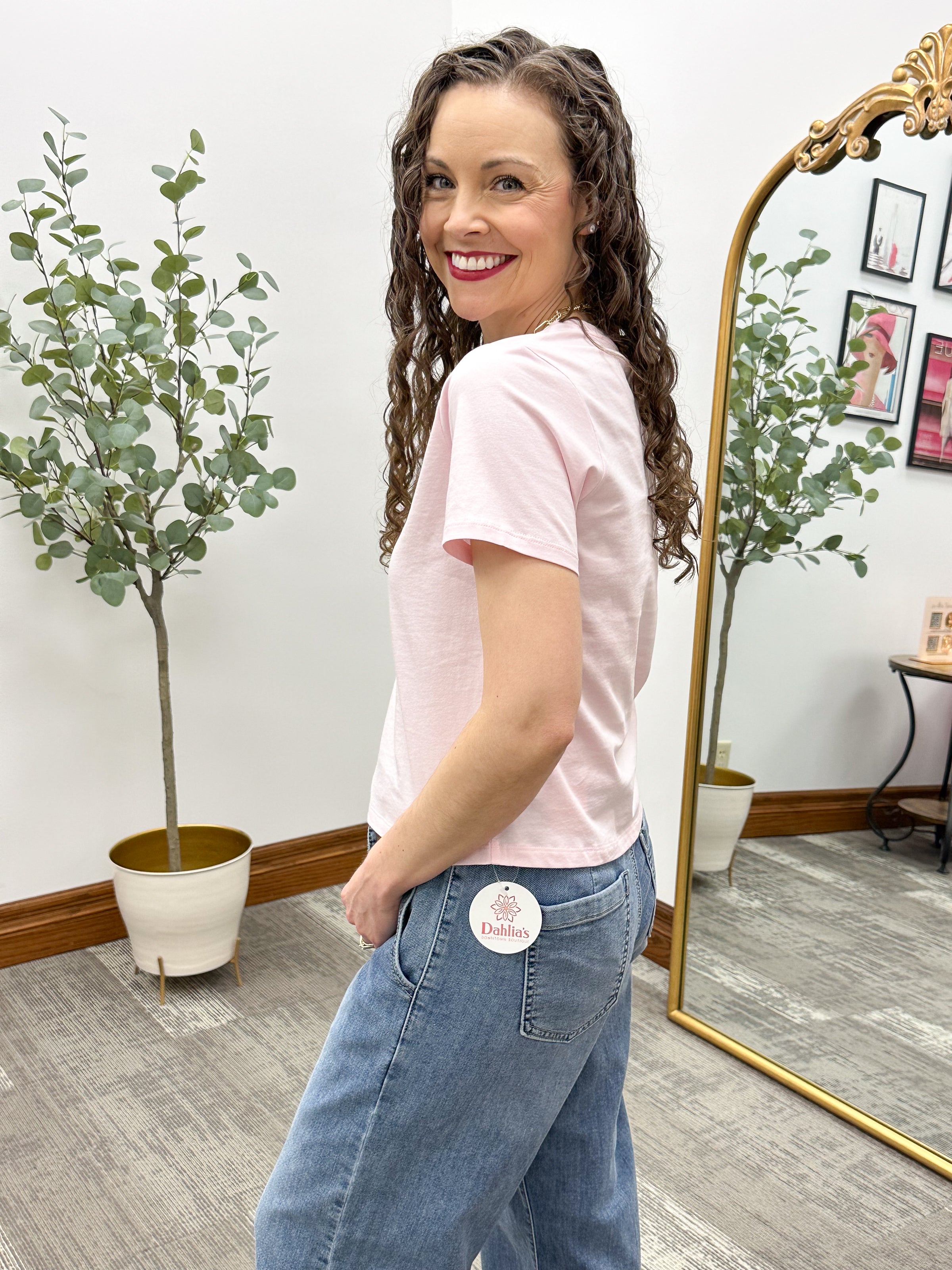 Soft Pink Basic T-Shirt