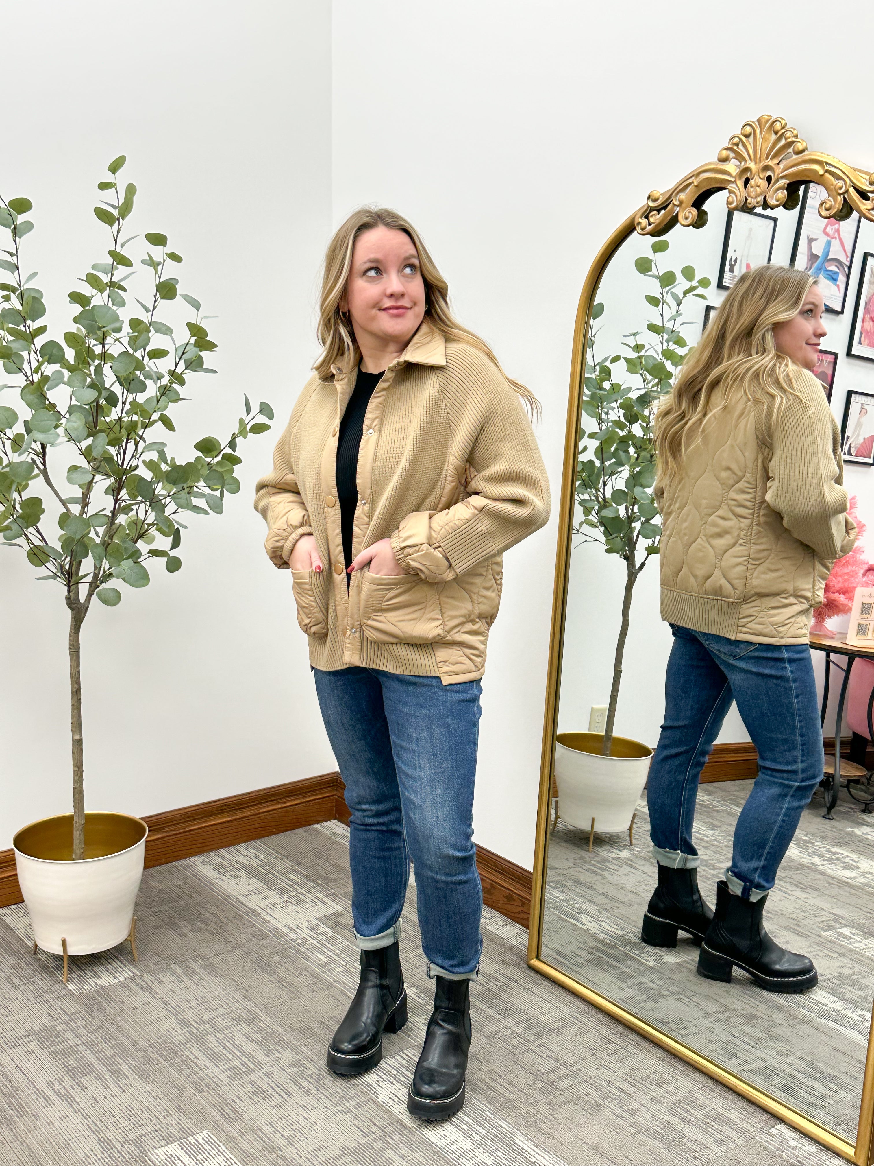 Quilted Sweater Jacket