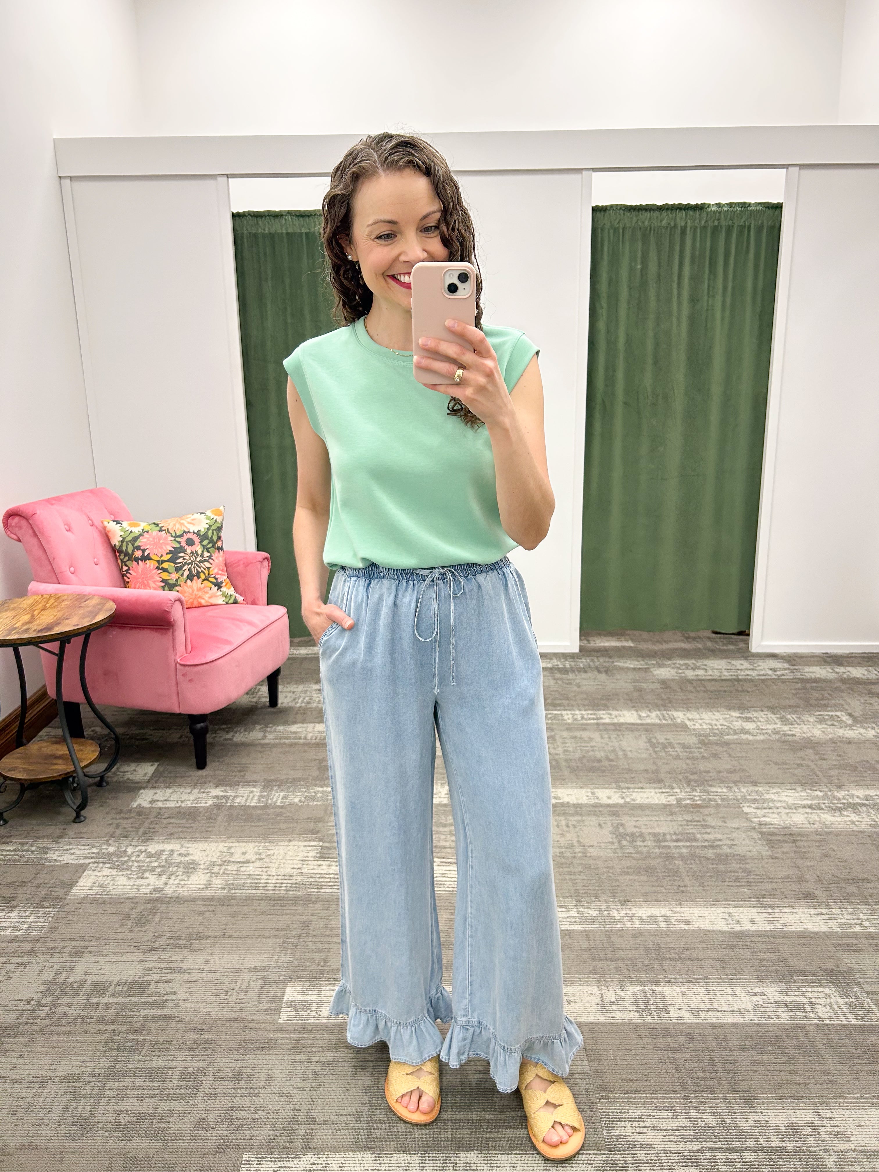 Mint Casual Sleeveless Top