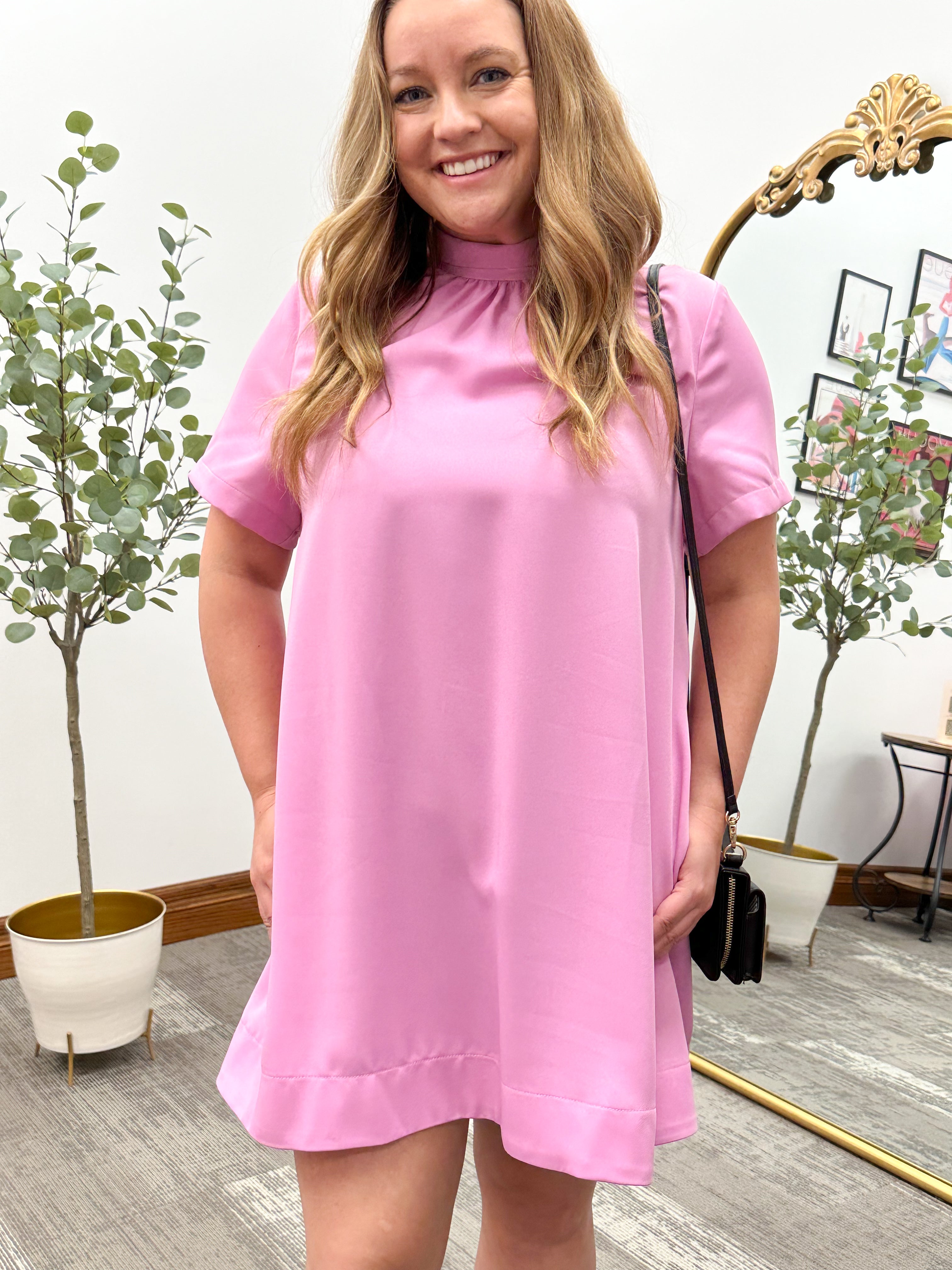 Vanessa Tie Neck Shift Dress