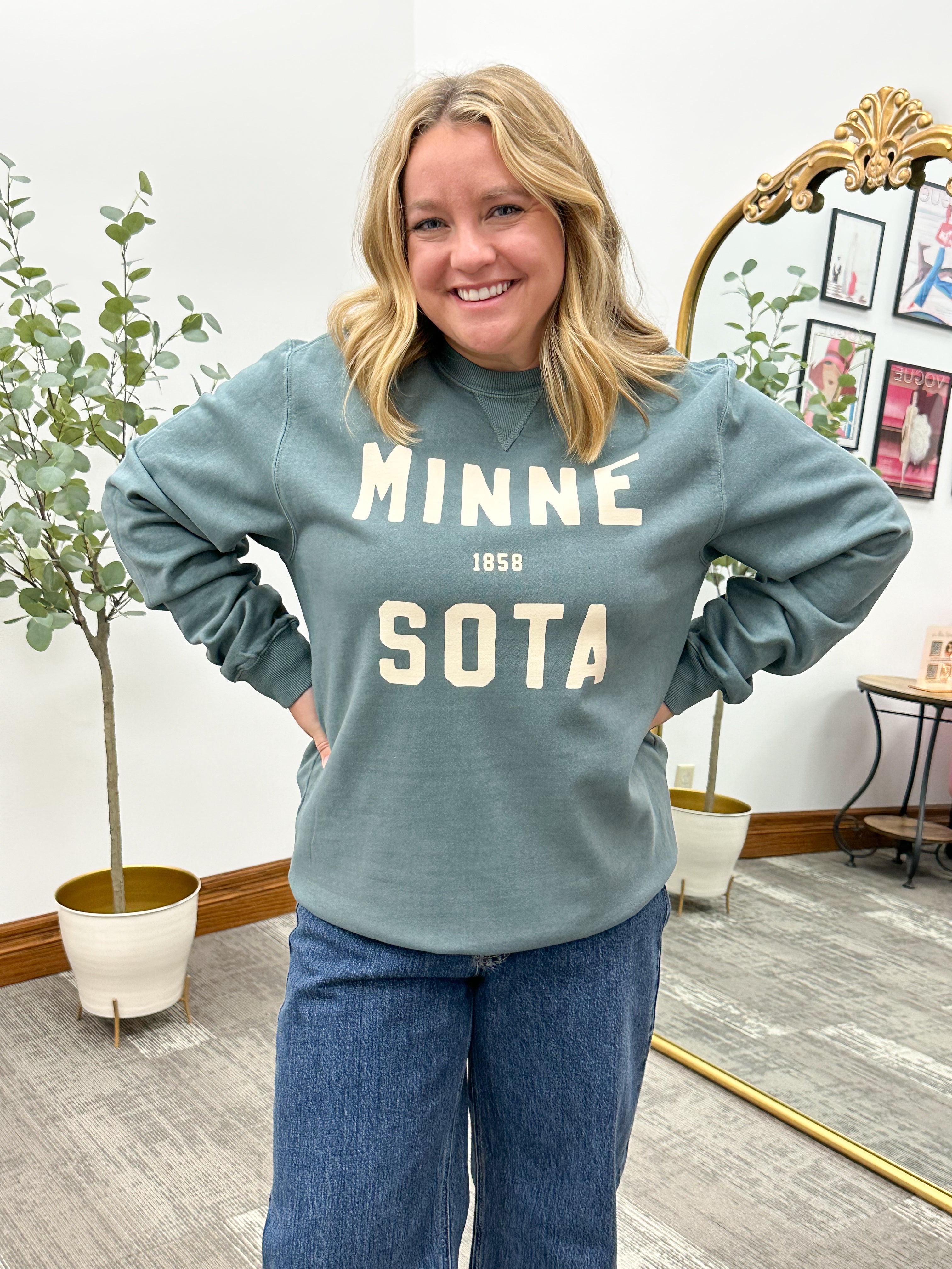 Teal Green Minnesota Sweatshirt