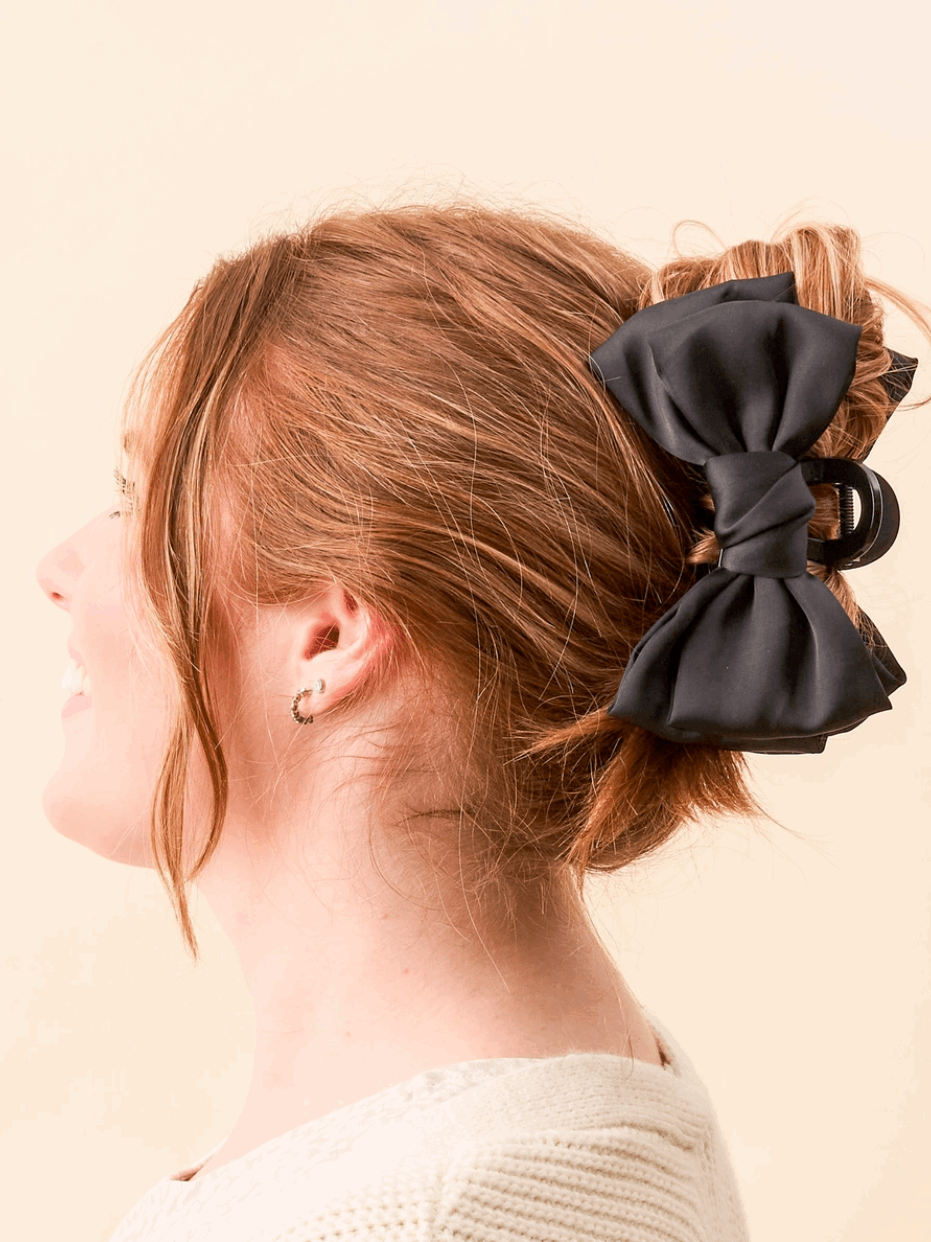 Satin Bow Claw Clip