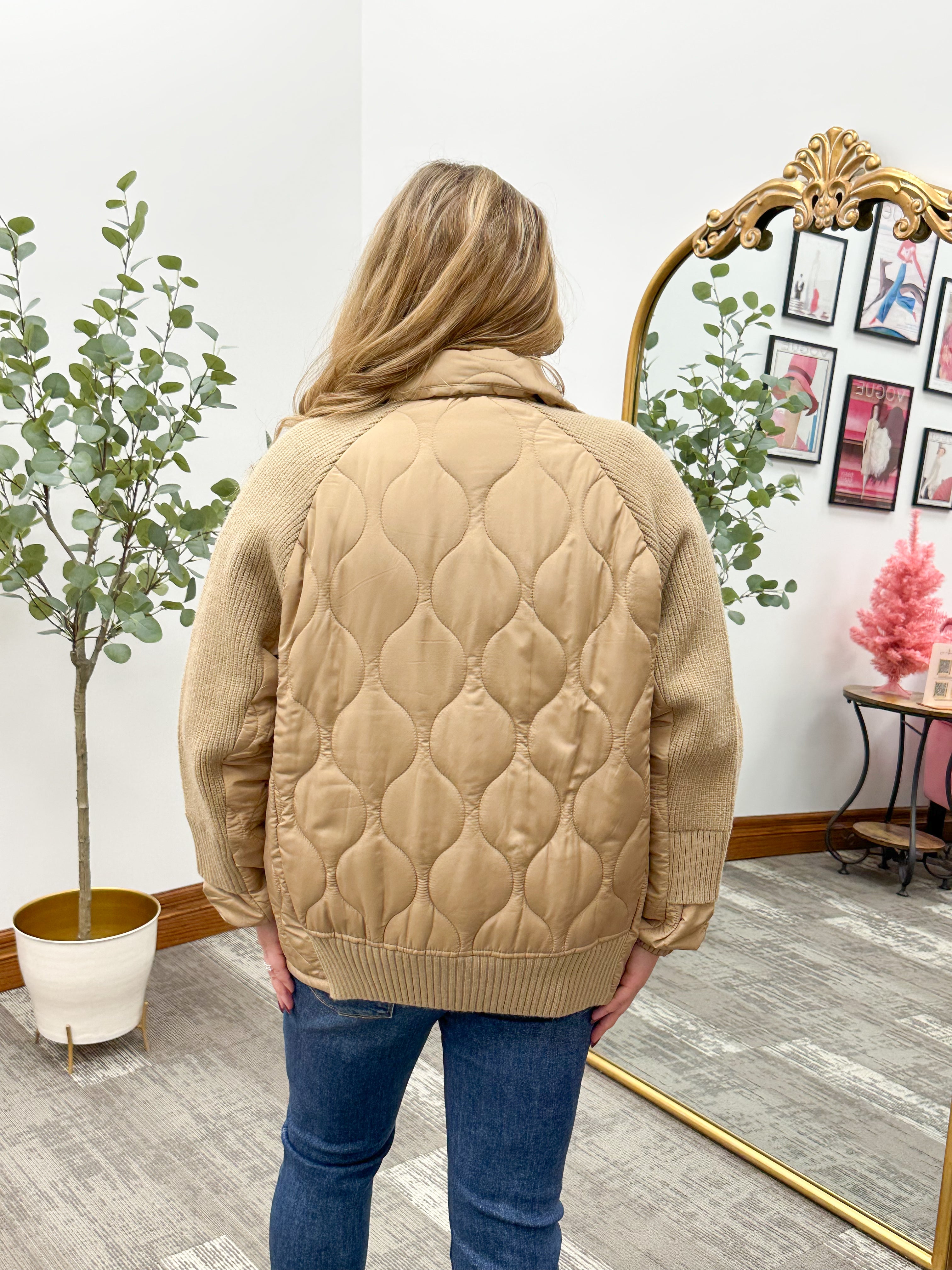 Quilted Sweater Jacket