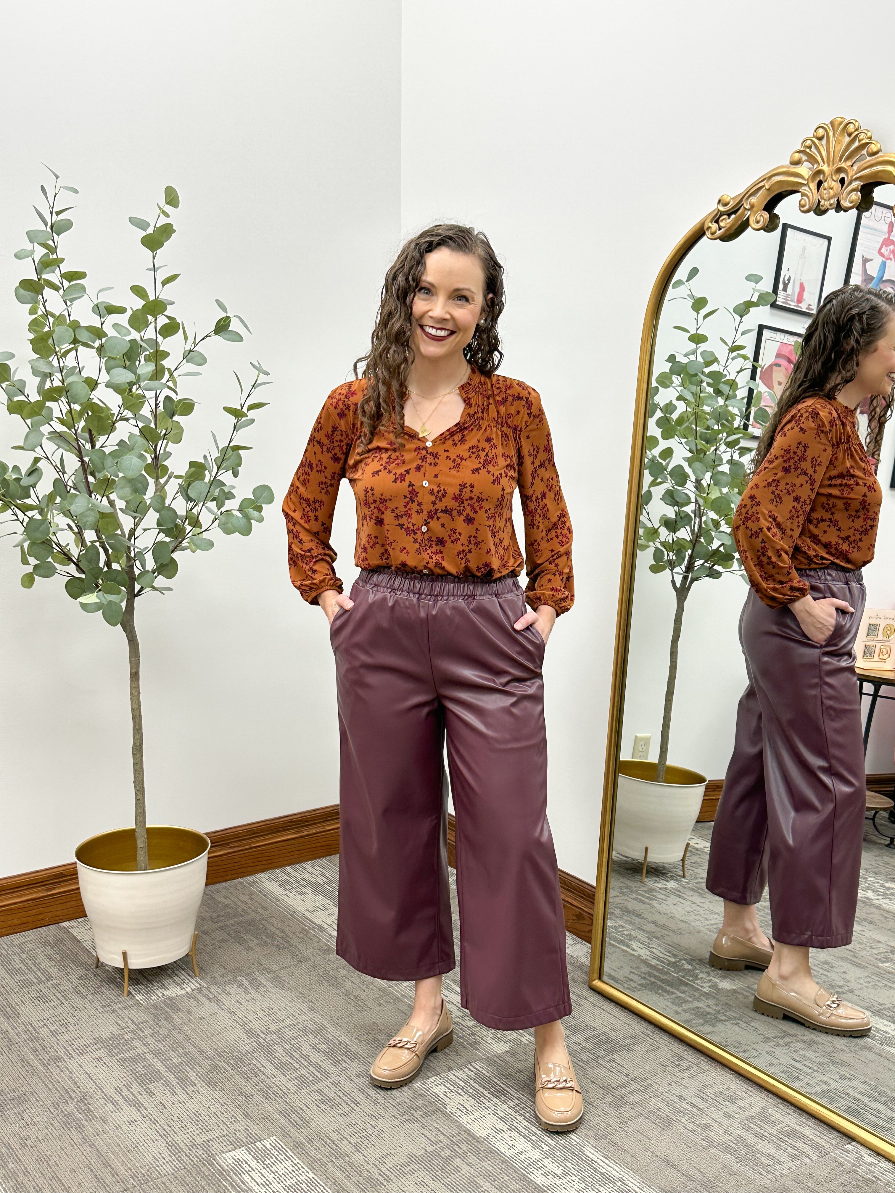 Ditsy Floral Long Sleeve Blouse