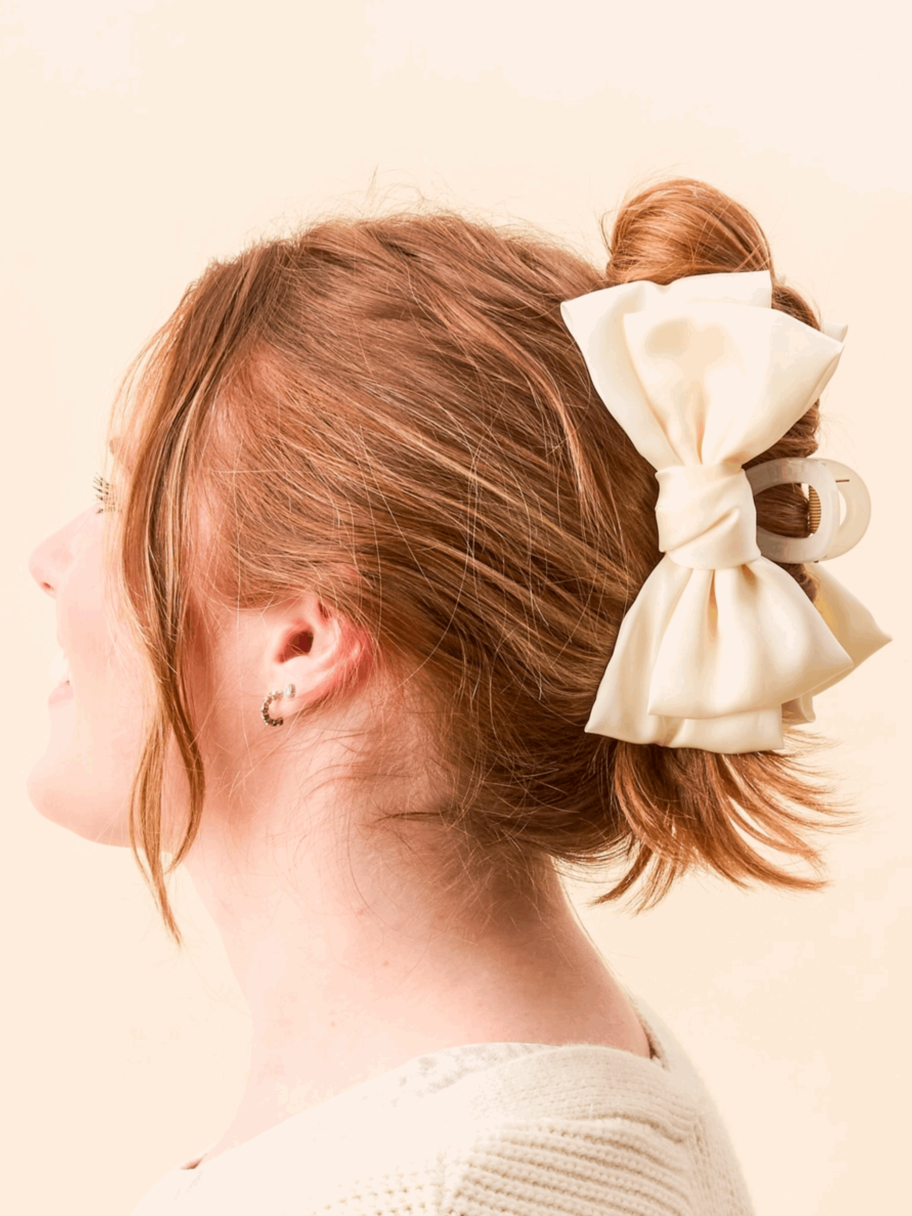 Satin Bow Claw Clip