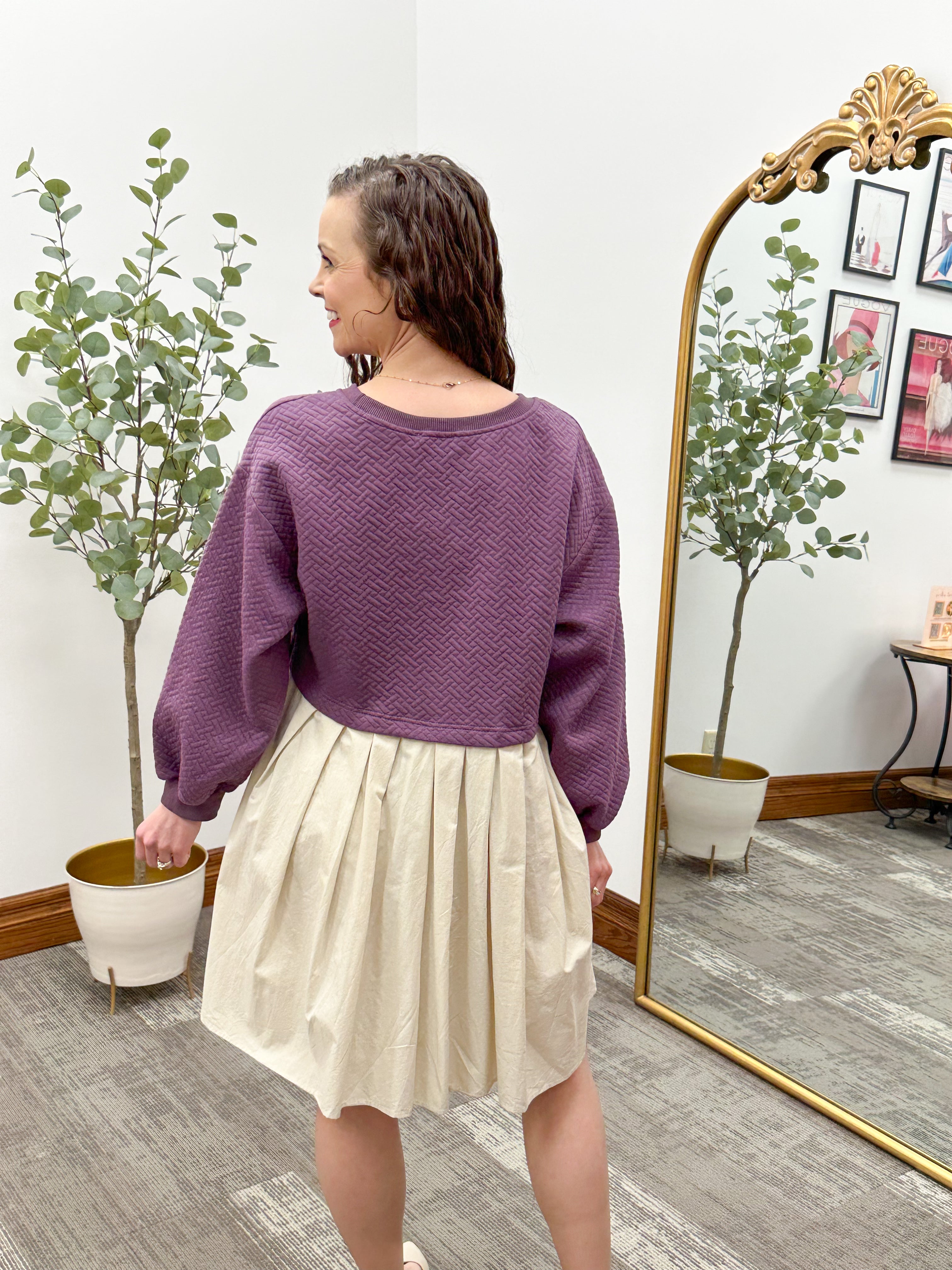 Long Sleeve Twofer Dress