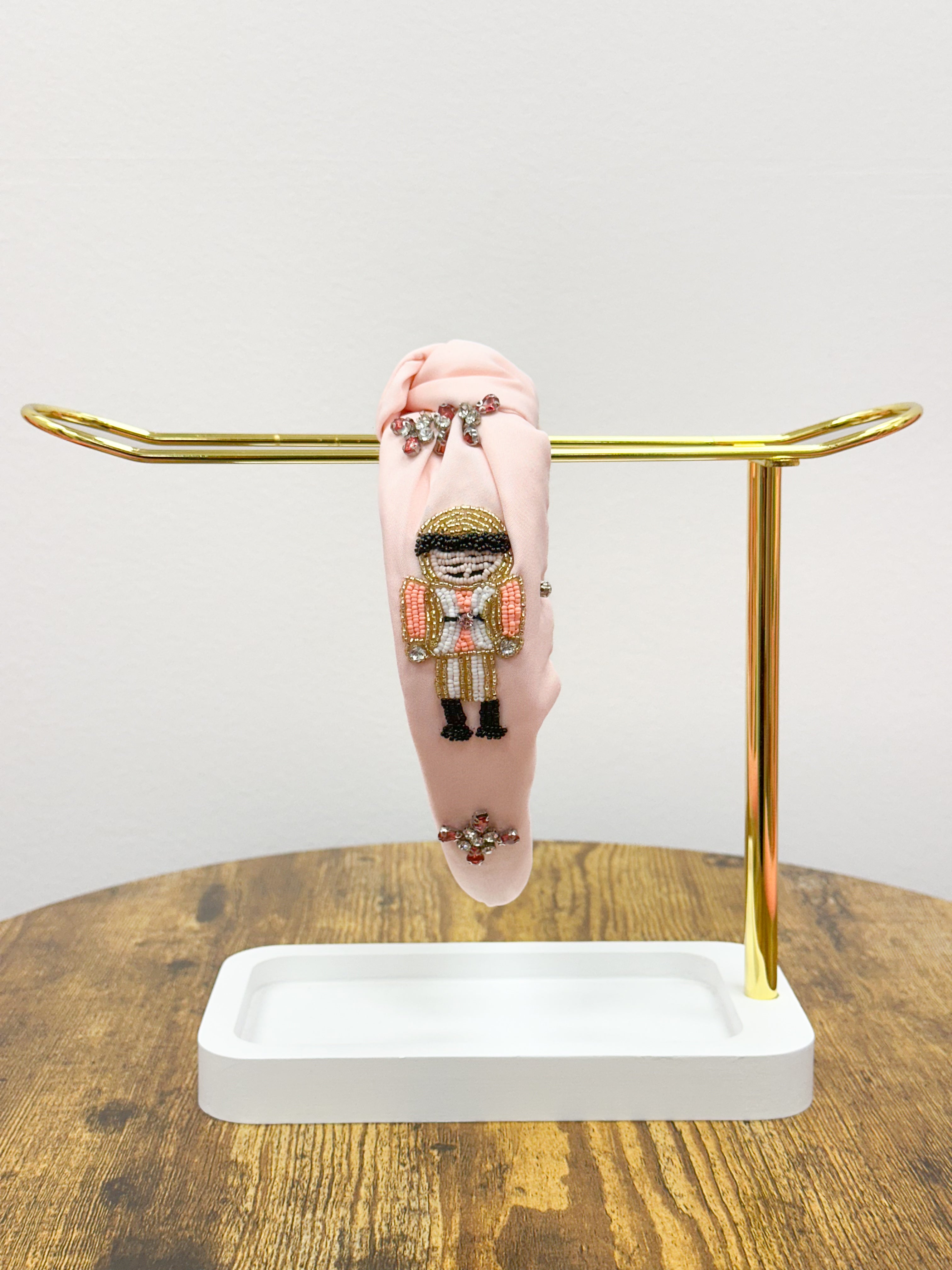 Beaded Nutcracker Pink Knot Headband