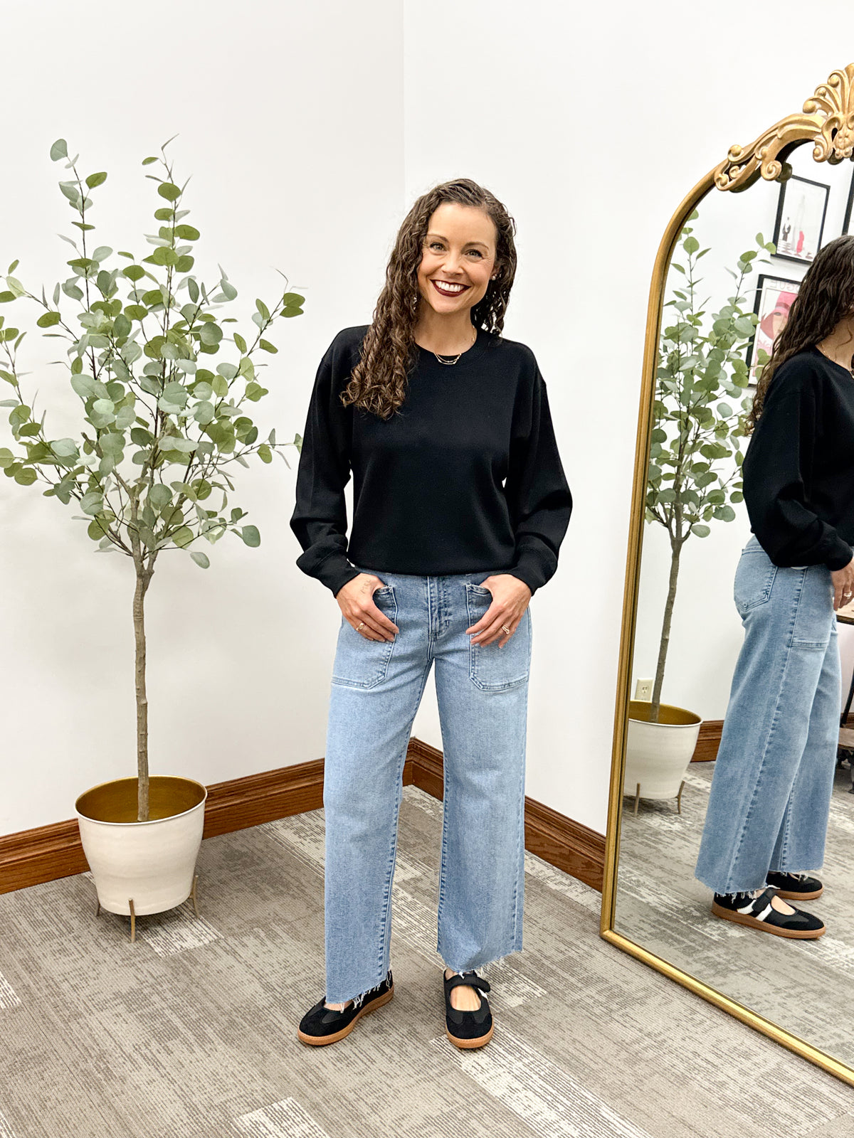 Sabrina Soft Crewneck Top (2 colors)
