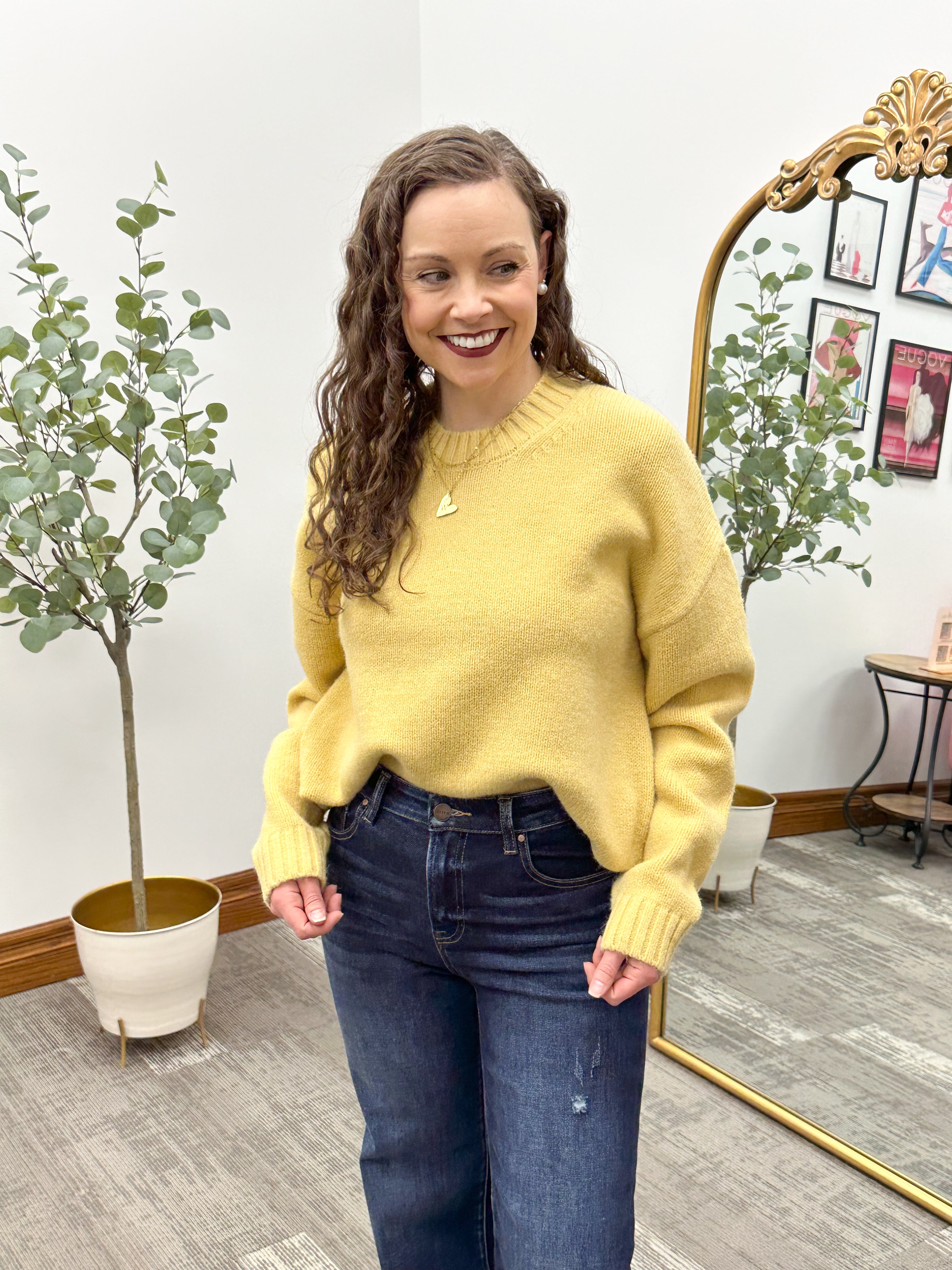 Honey Yellow Oversized Sweater