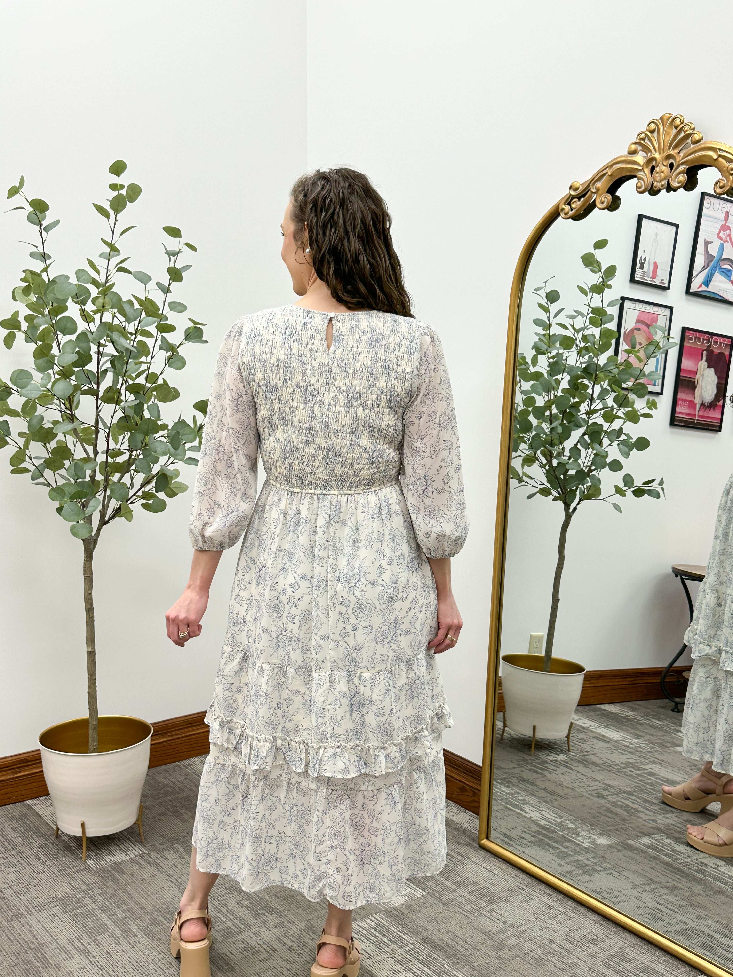 Mabel 3/4 Sleeve Maxi Dress