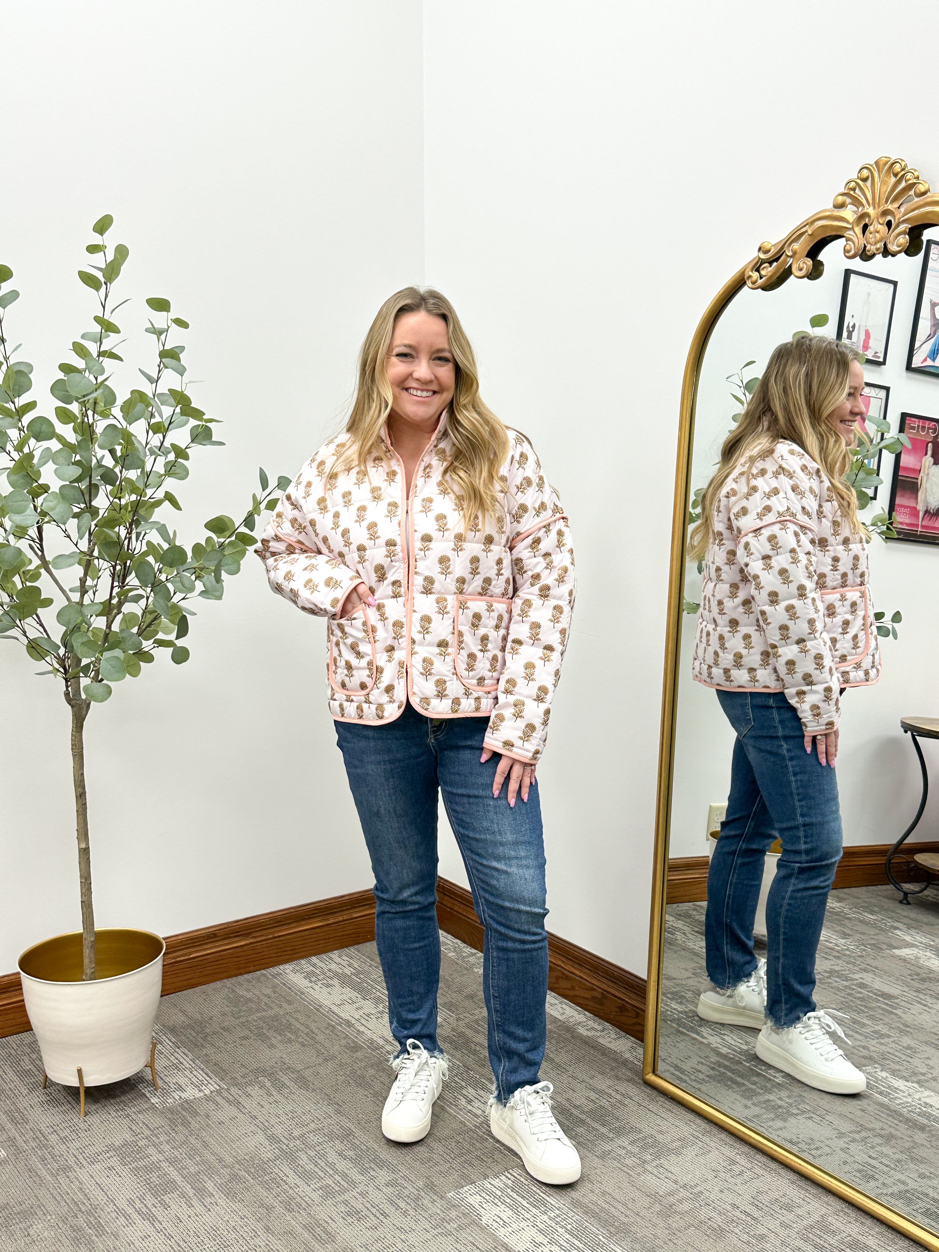 Pink Quilted Dandelion Jacket