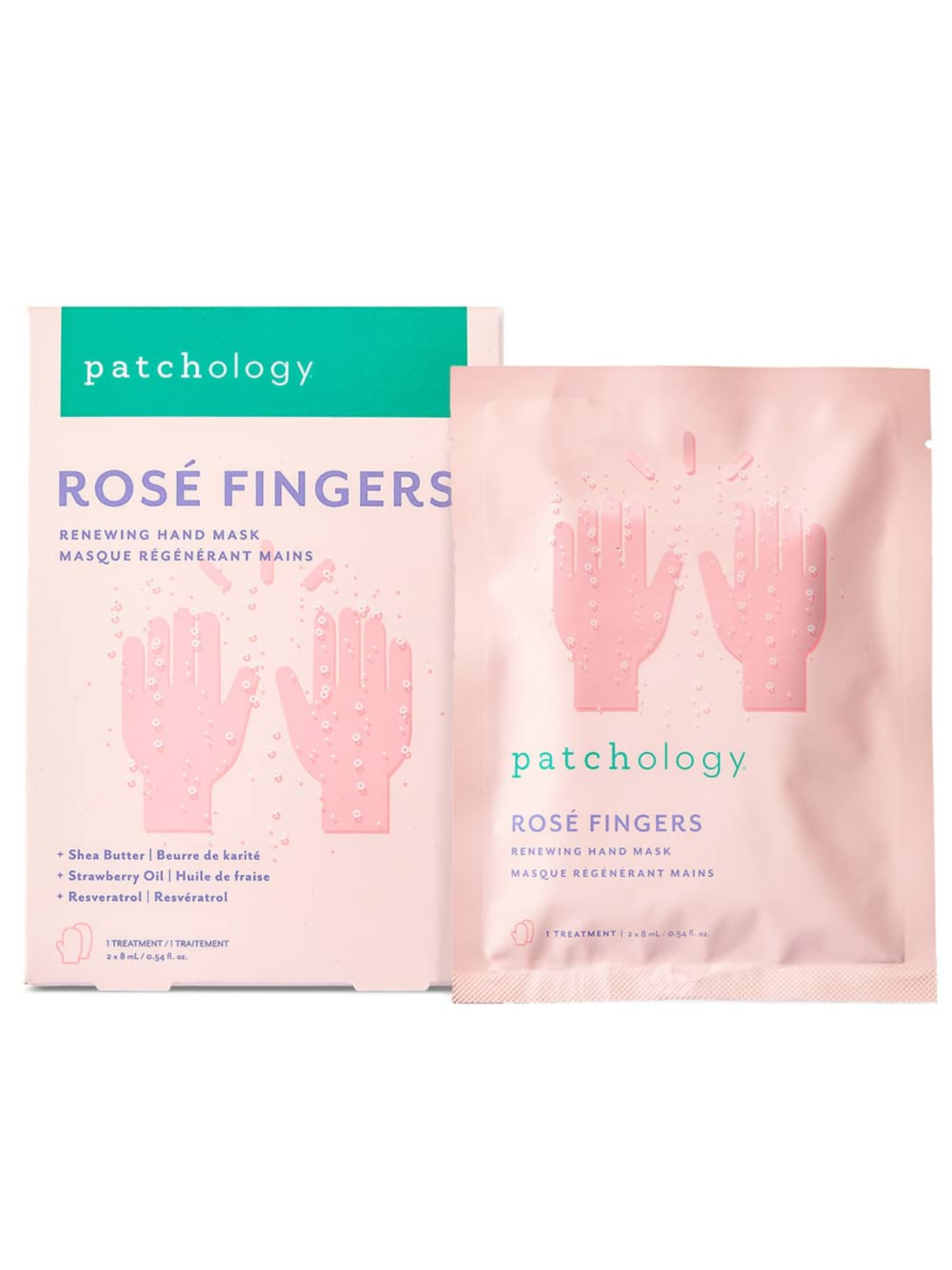 Patchology Rosé Toes Renewing Hand Mask