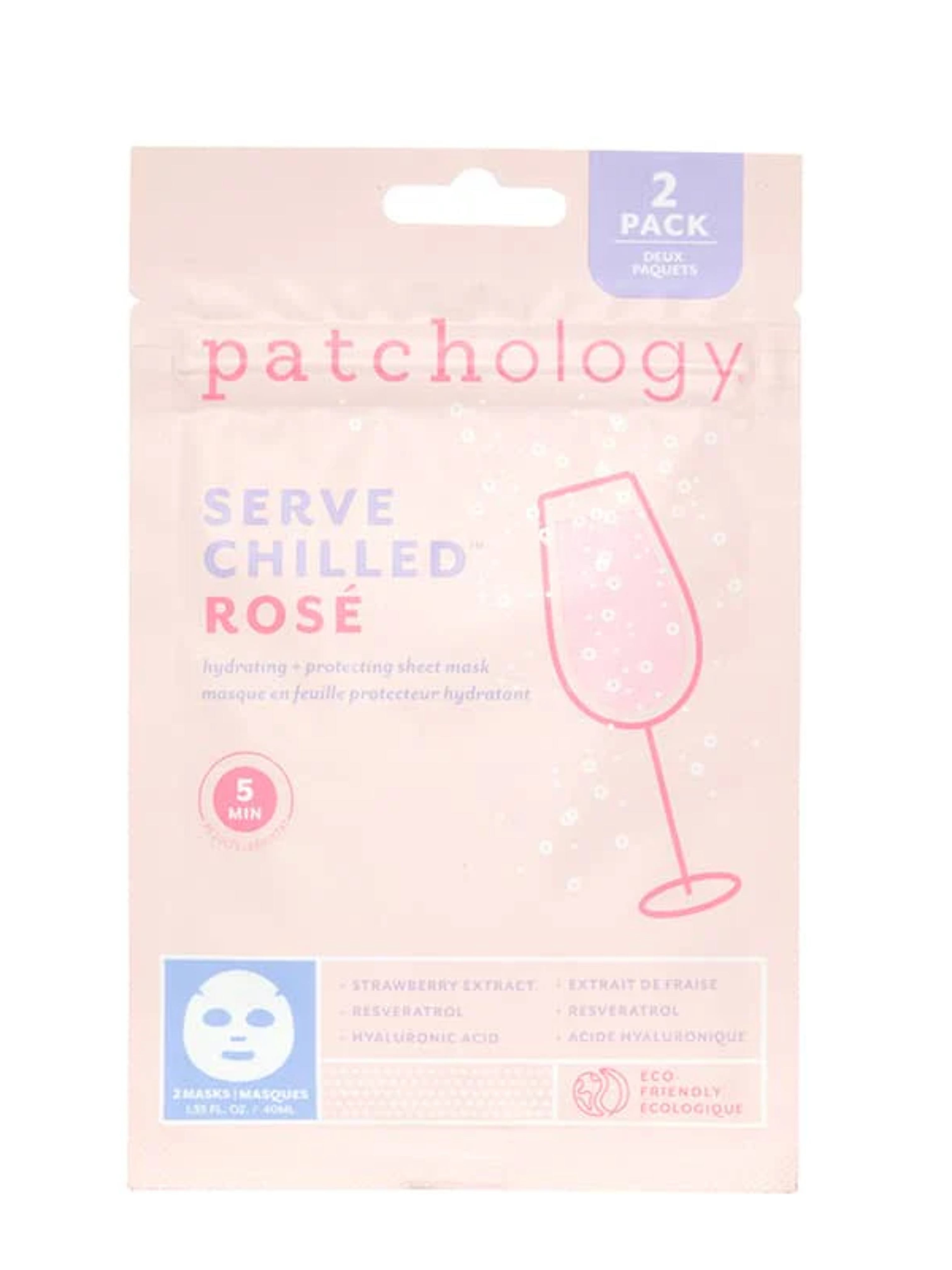 Patchology Serve Chilled Rosé Hydrating Face Sheet Mask