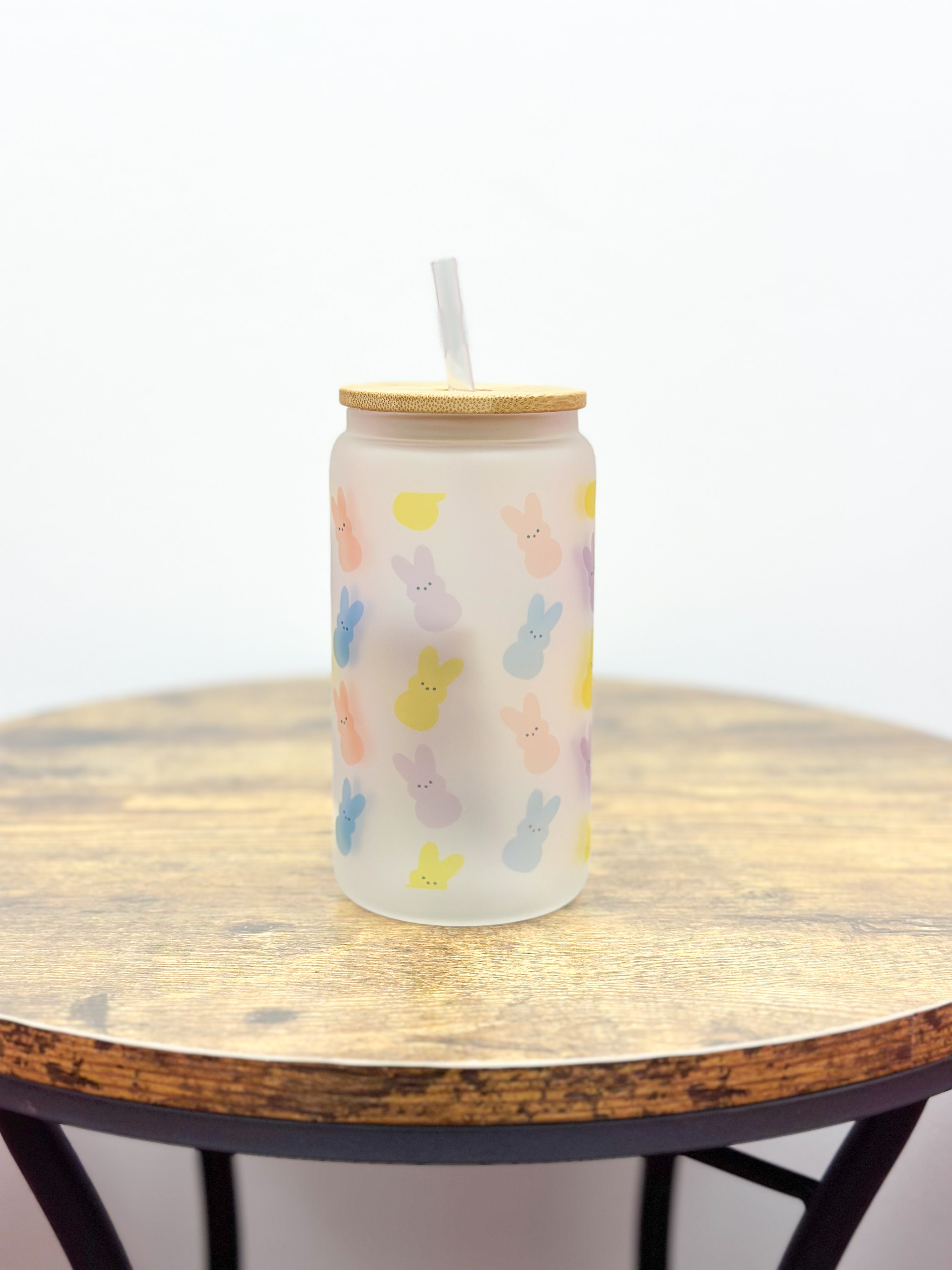 Easter Glass Tumbler w/ Lid