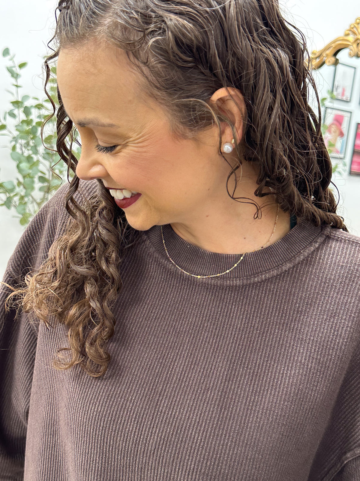 Kenzie Oversized Corded Crewneck (2 colors)