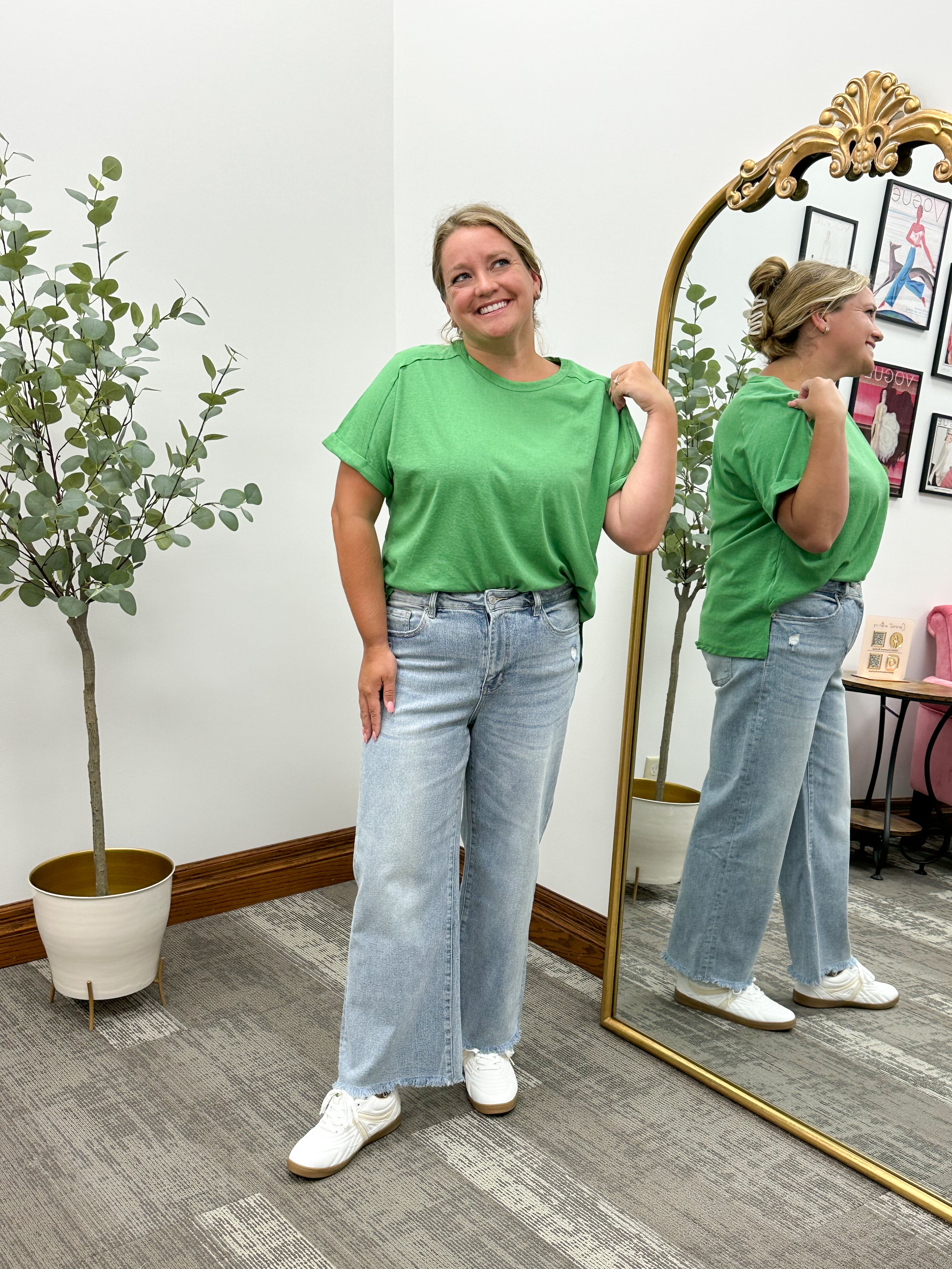 Erika Oversized Green T-Shirt