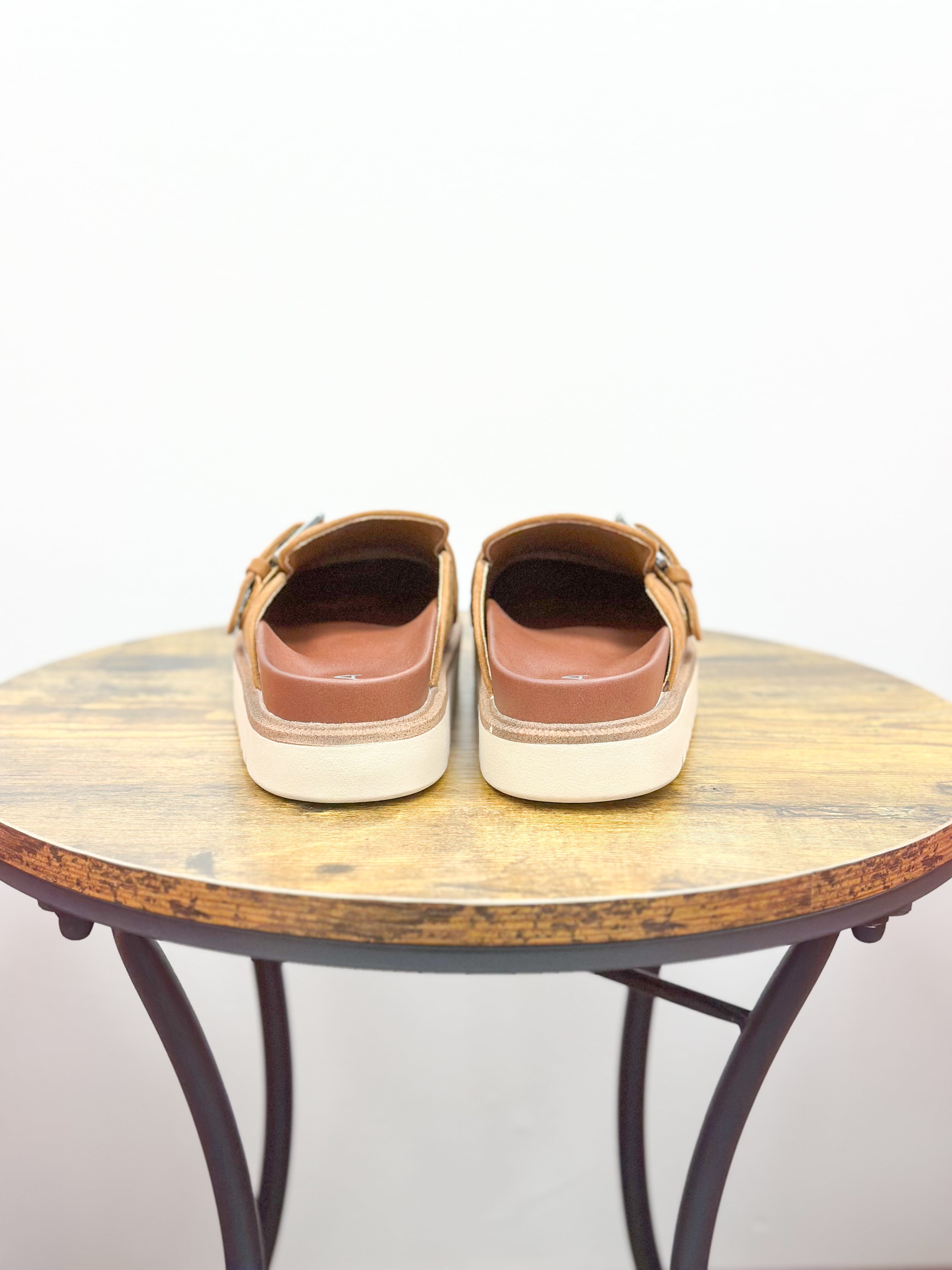 Zamira Chestnut Suede Mules