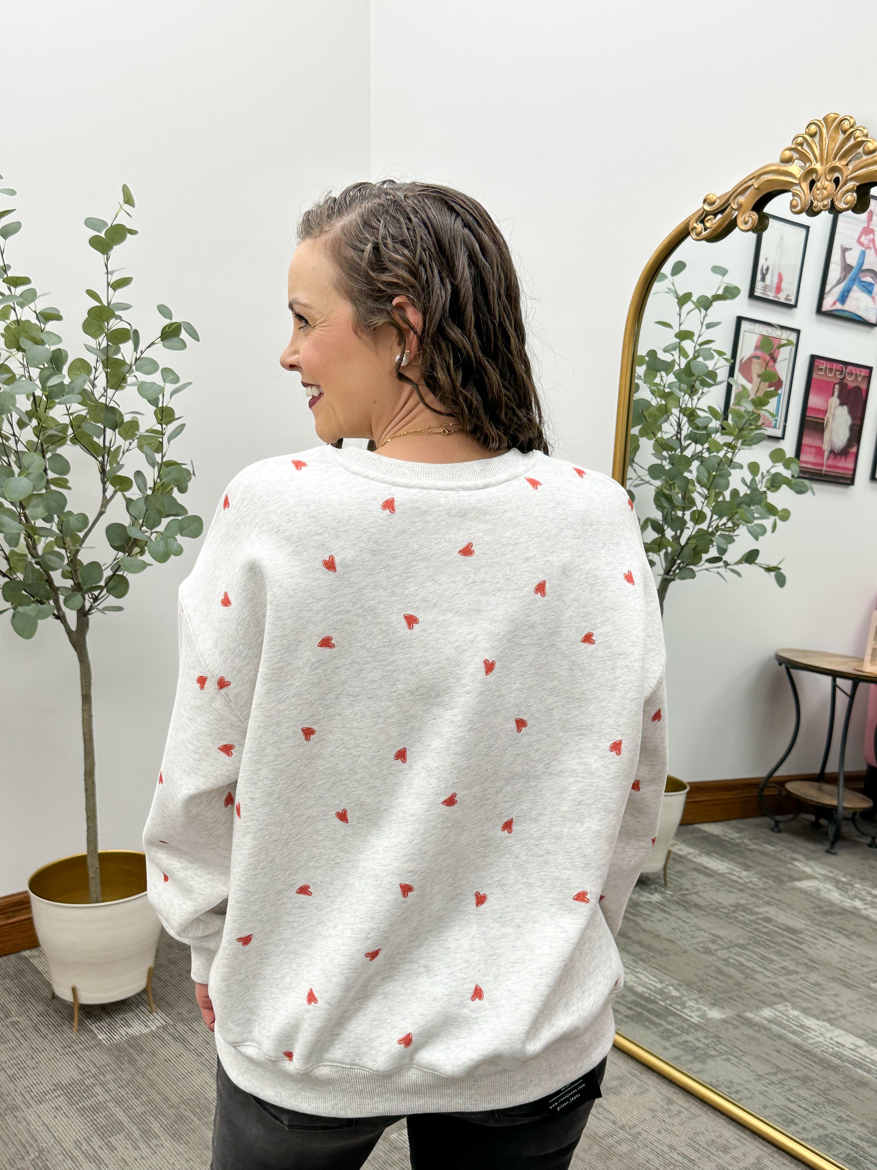 Red Heart Oversized Sweatshirt