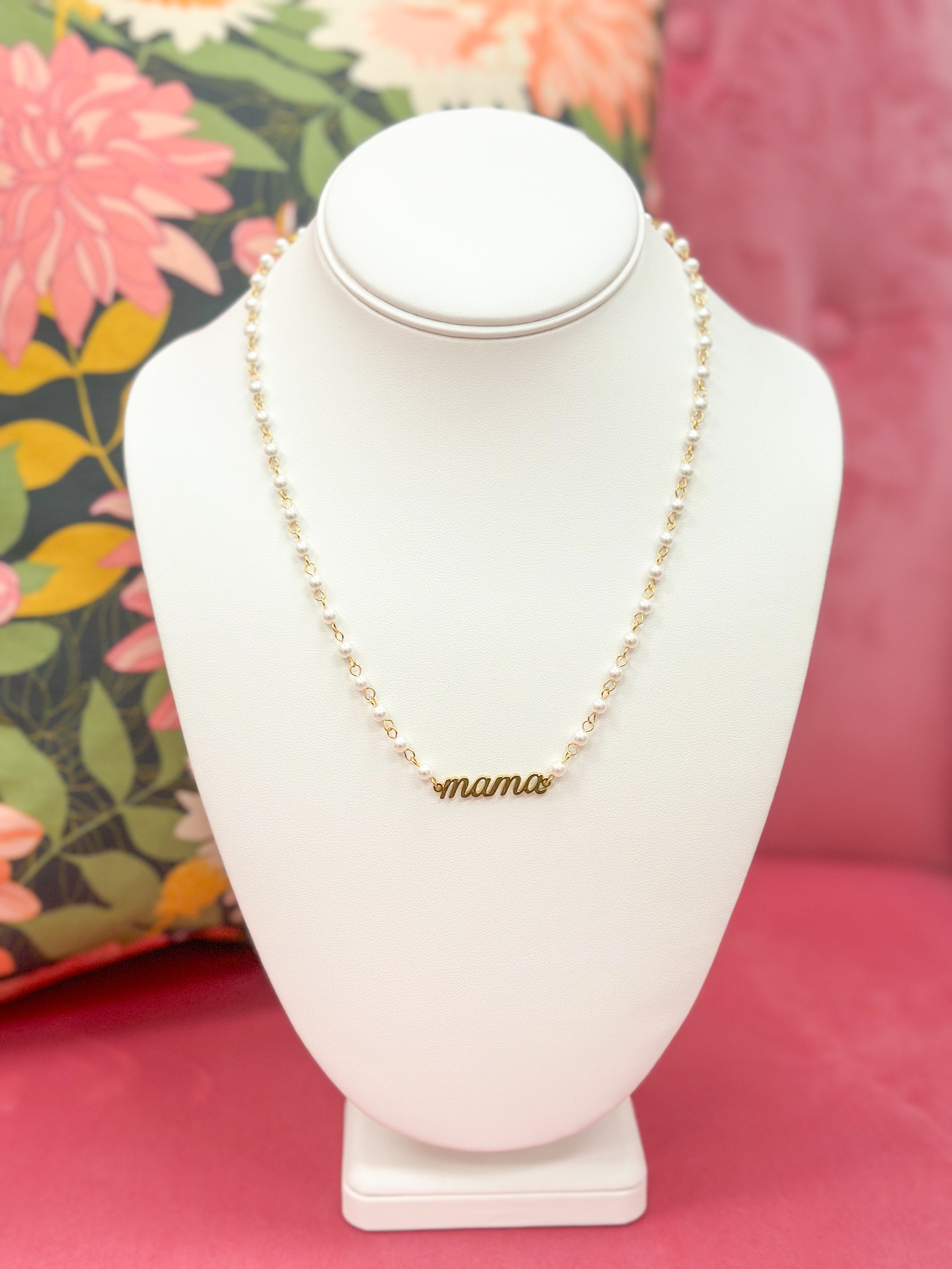 Mama Pearl Chain Necklace