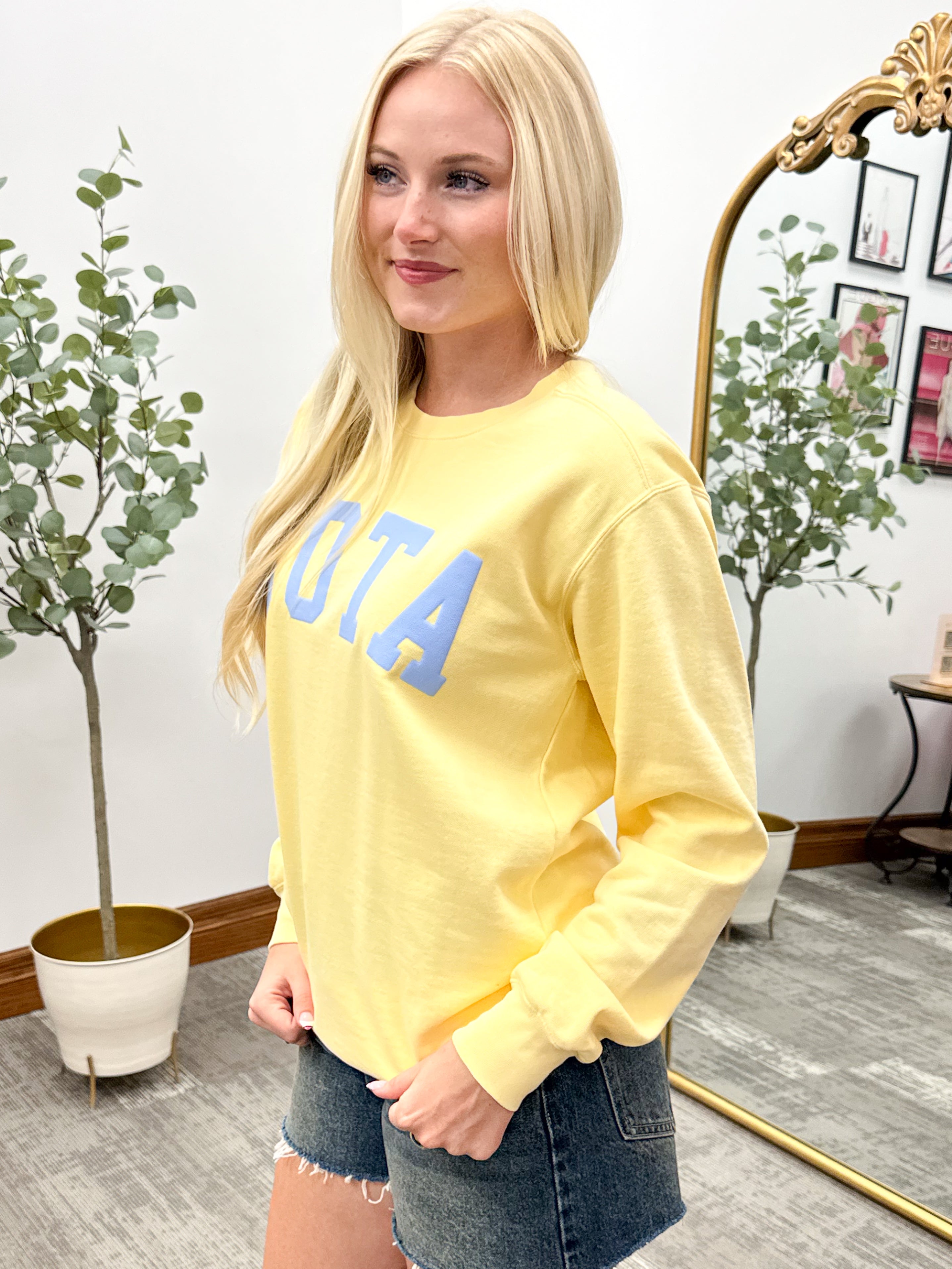 Yellow & Blue "SOTA" Crewneck Sweatshirt