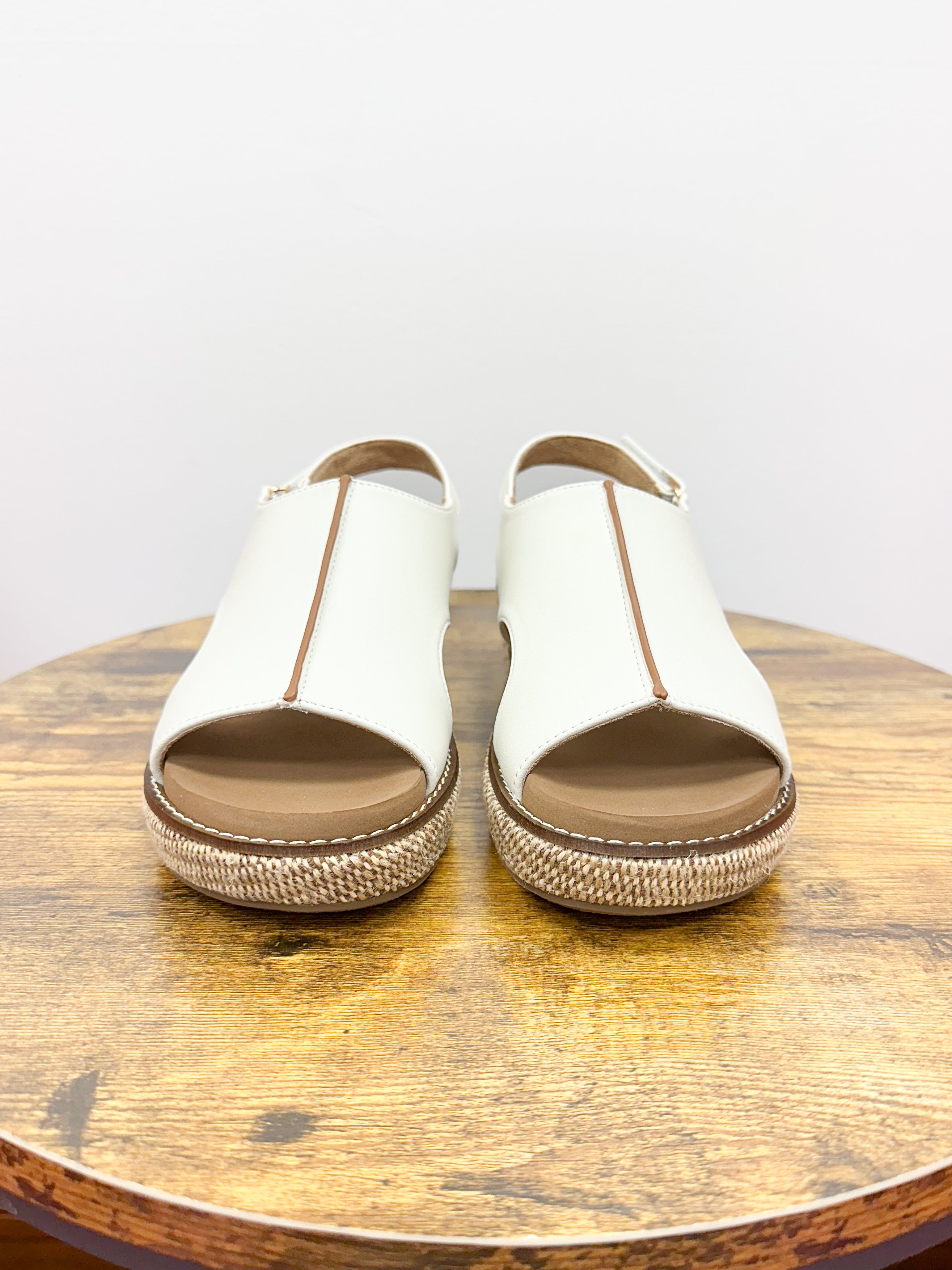 Corkys Volta II White Wedge Sandals
