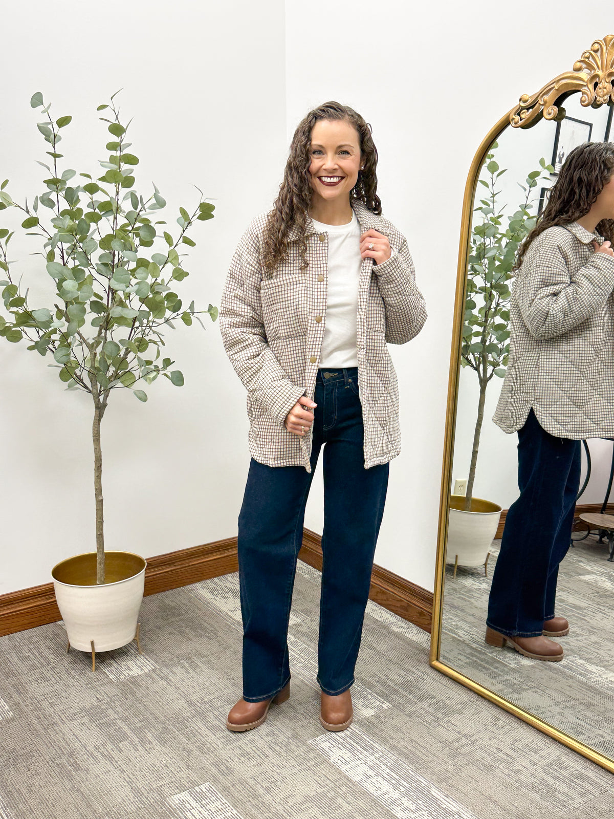 Quilted Plaid Jacket