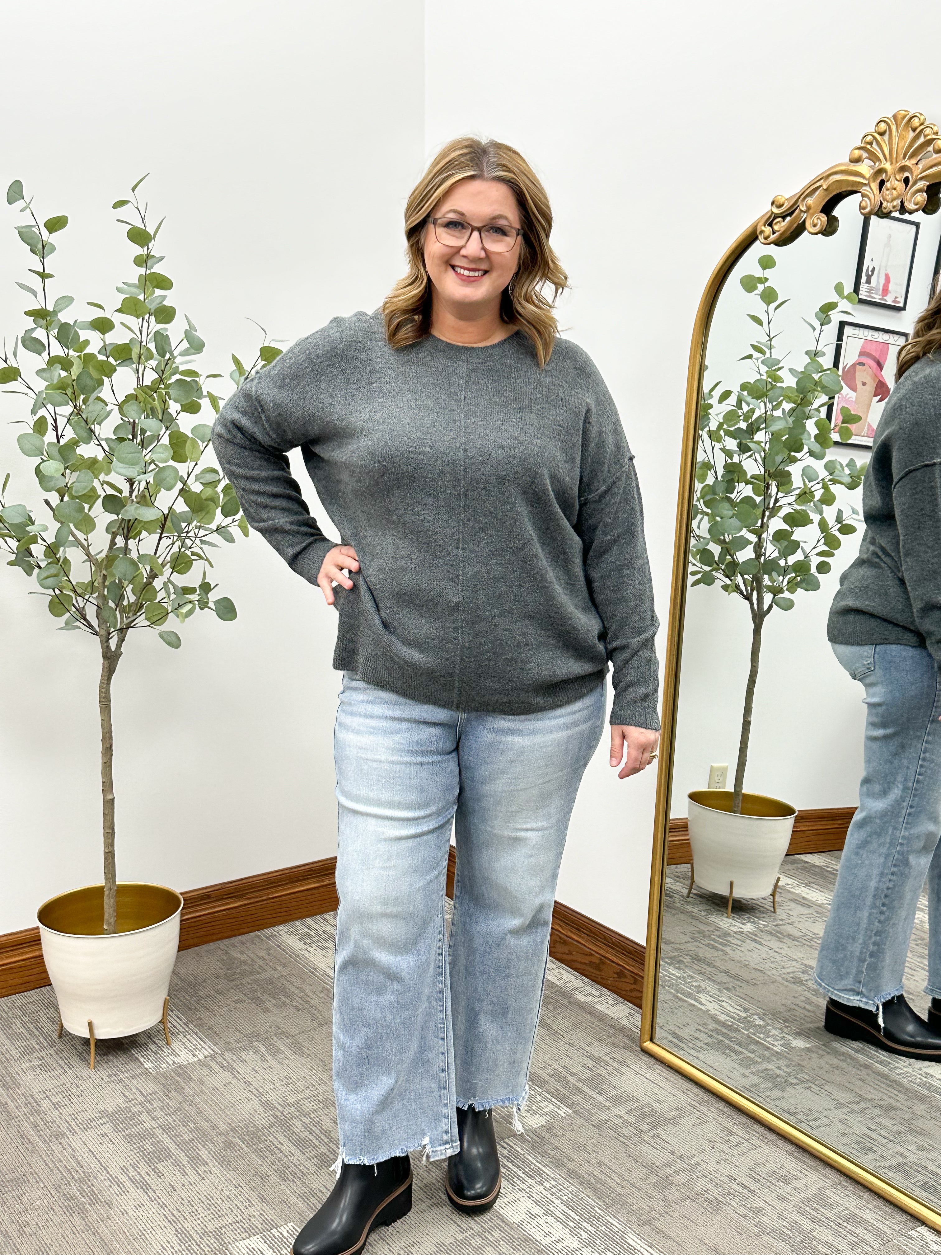 Jen Front Seam Sweater