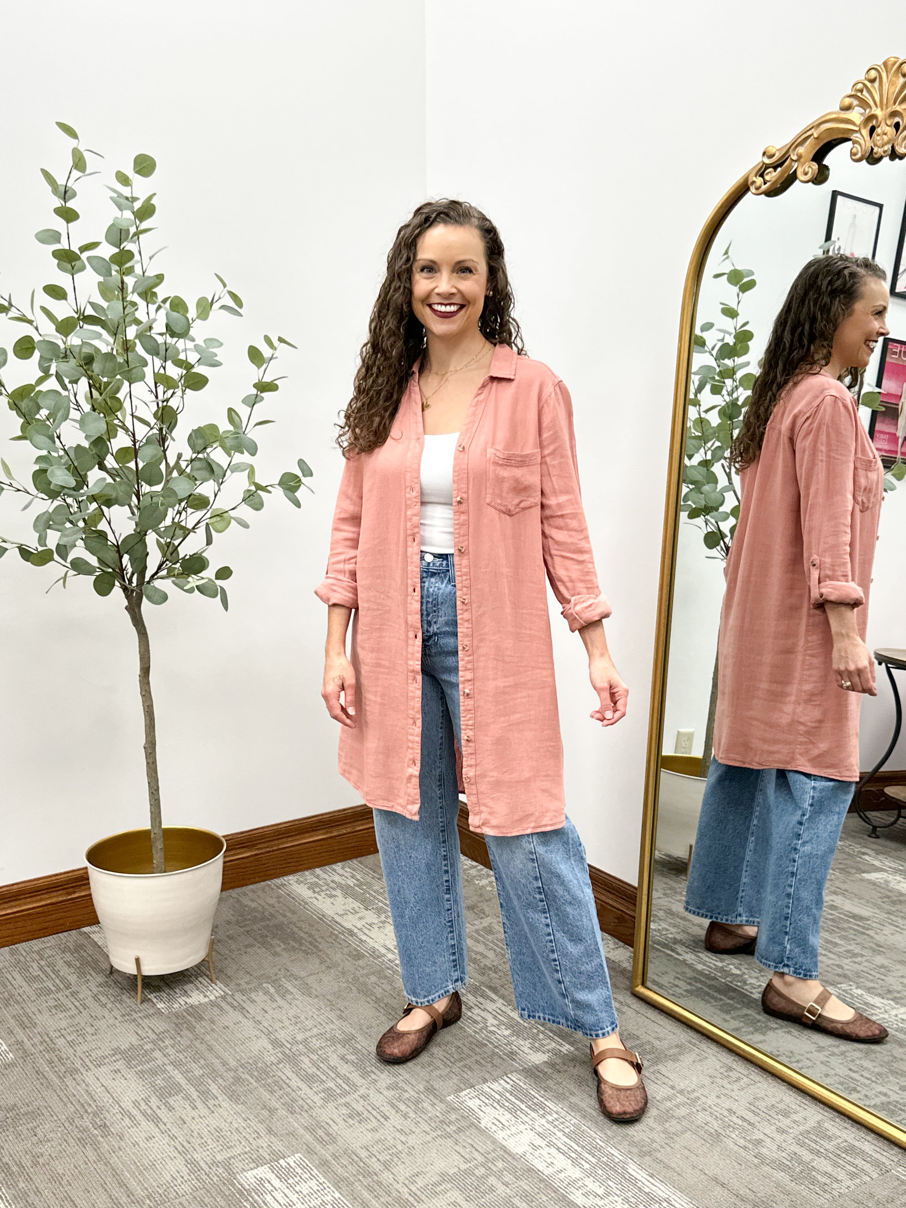 Fatina Long Sleeve Shirt Dress