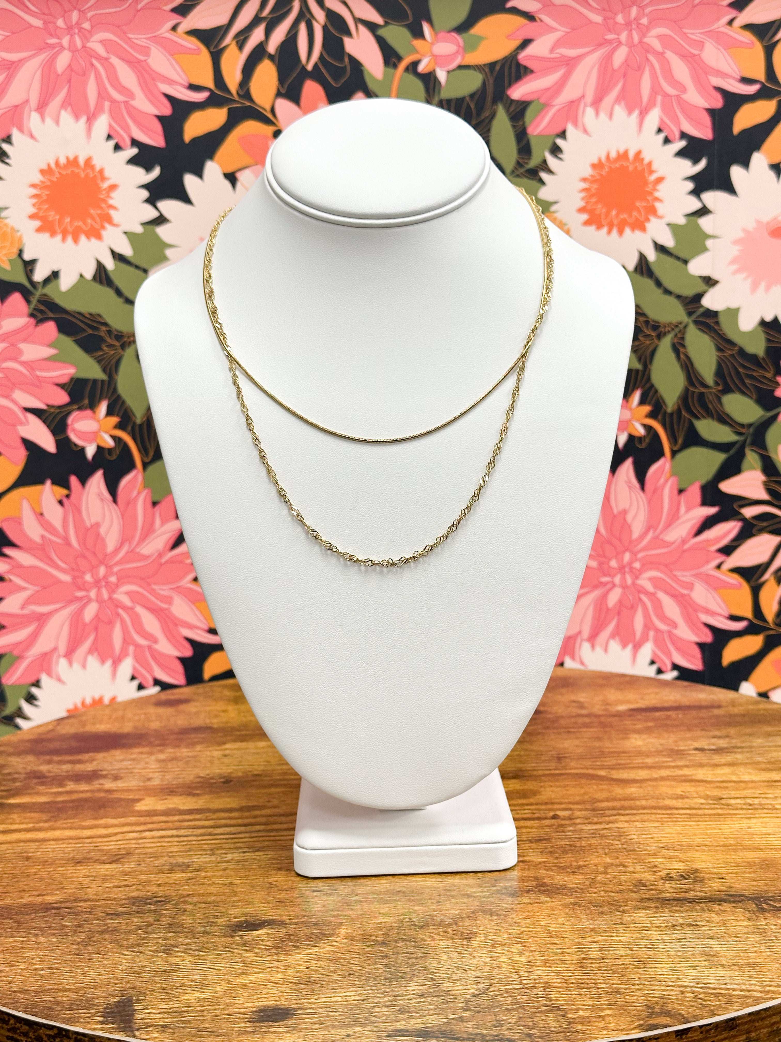 2 Layer Dainty Gold Necklace