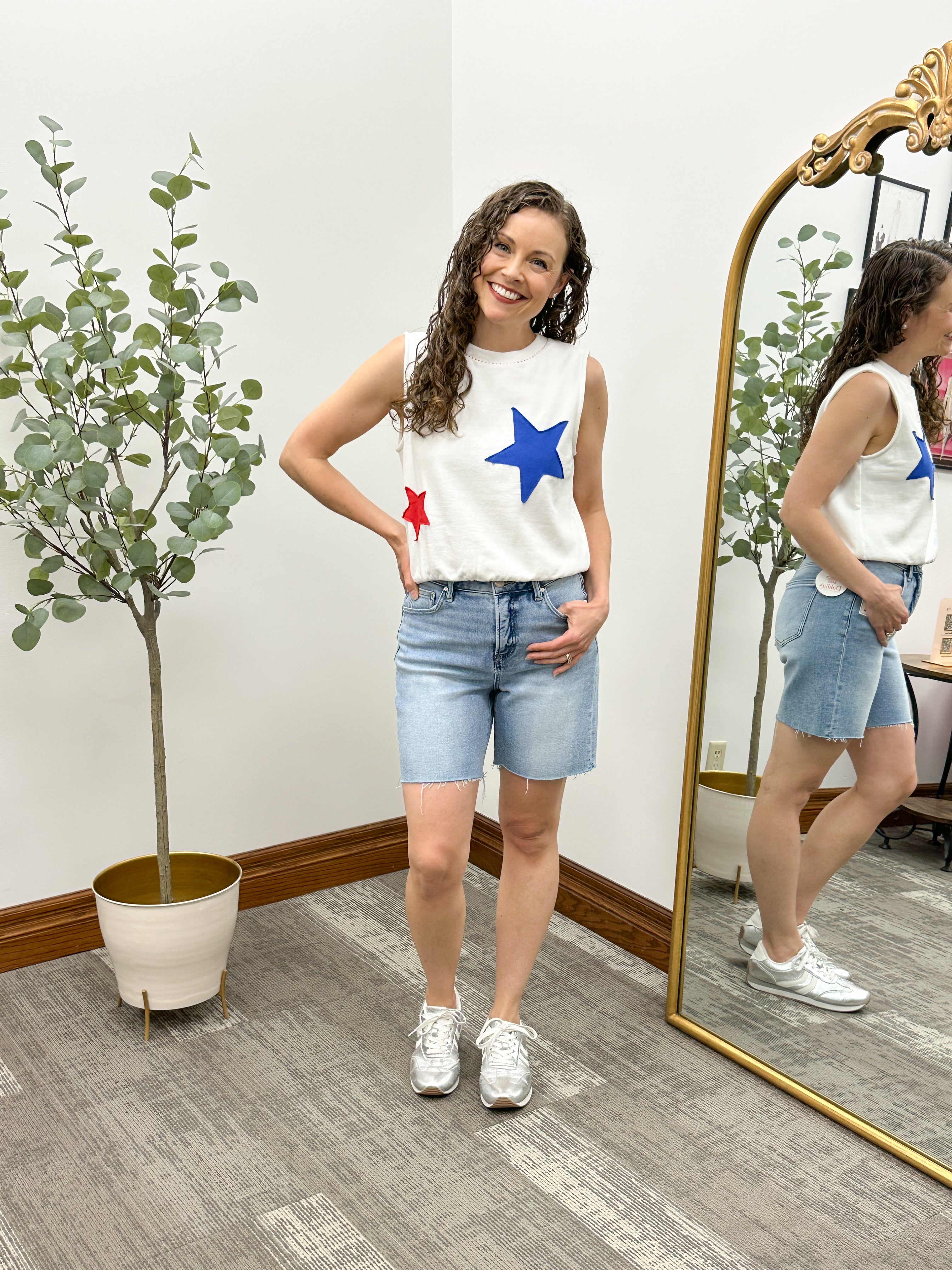 Off White Star Patchwork Muscle Tee