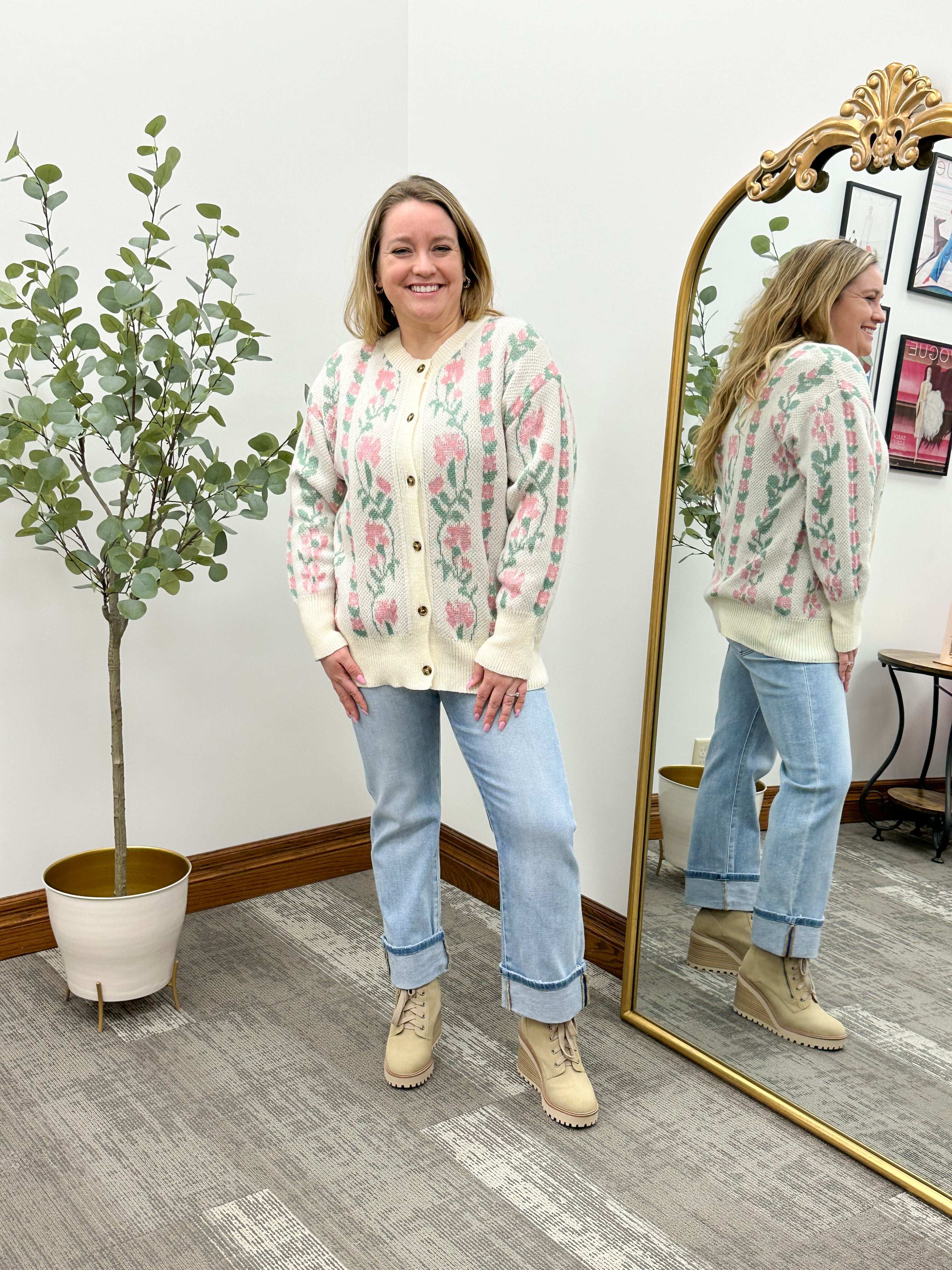 Sami Floral Button Up Cardigan