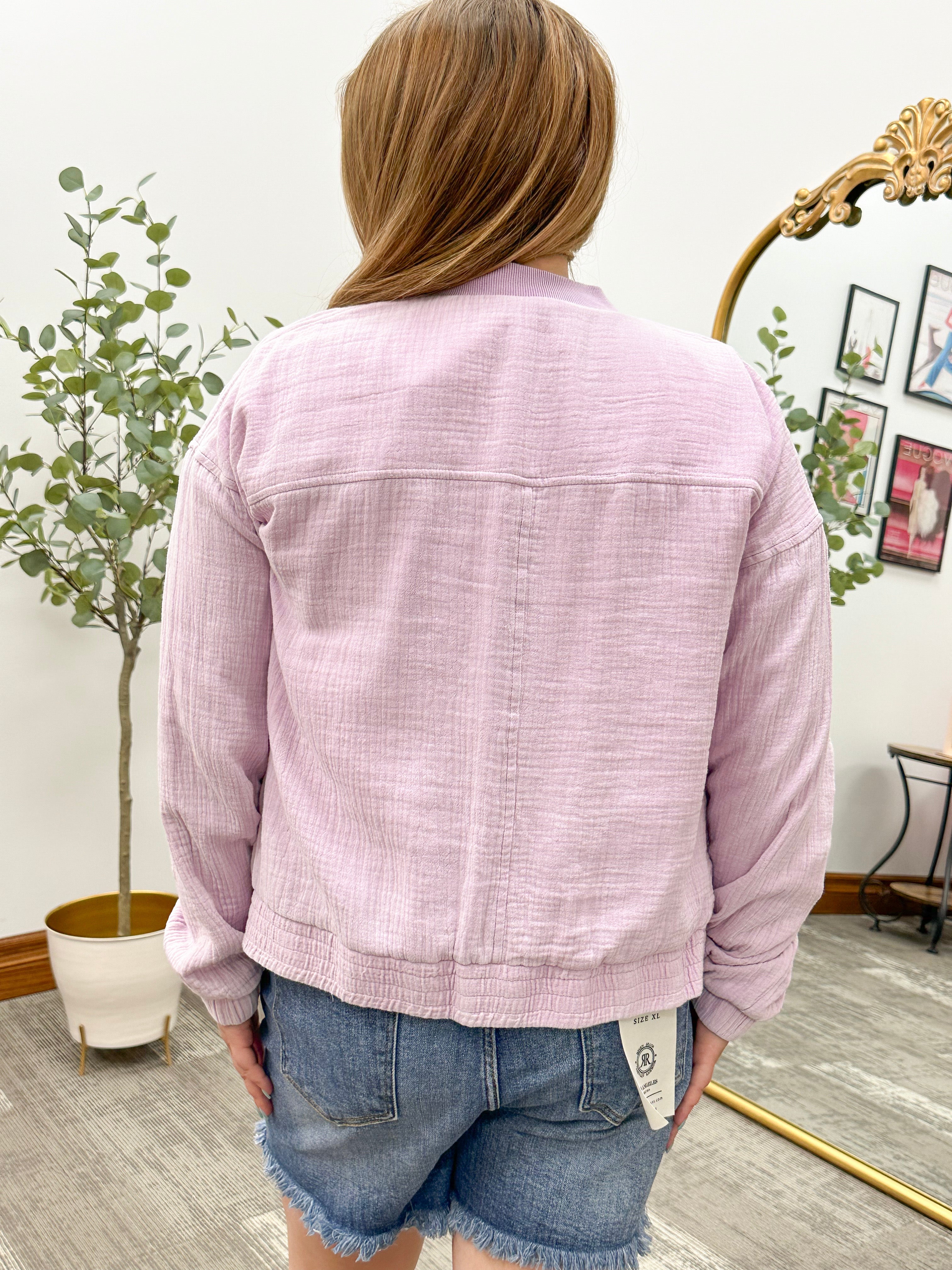 Claire Gauze Bomber Jacket
