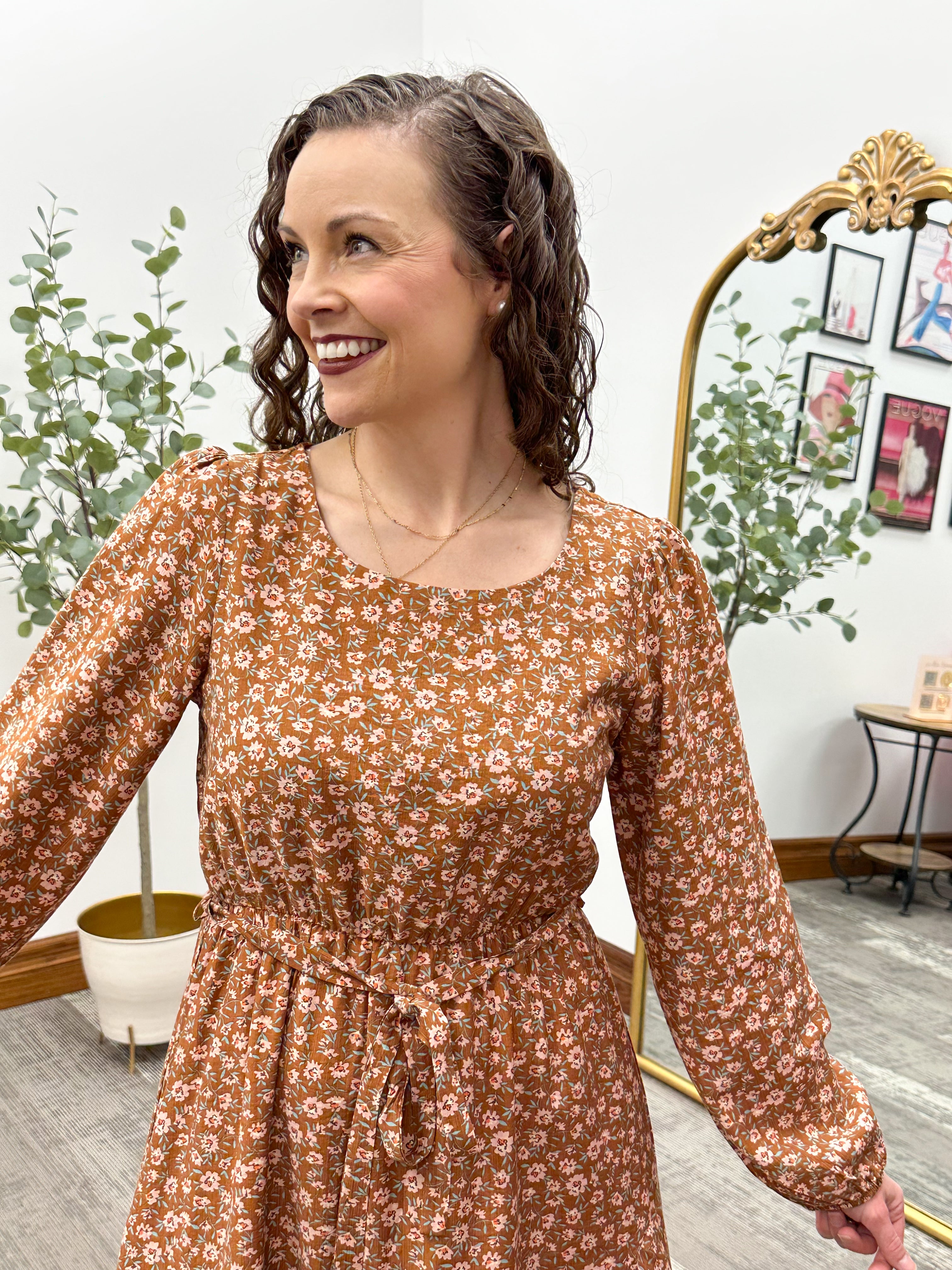 Ditsy Floral Ruffle Skirt Mini Dress