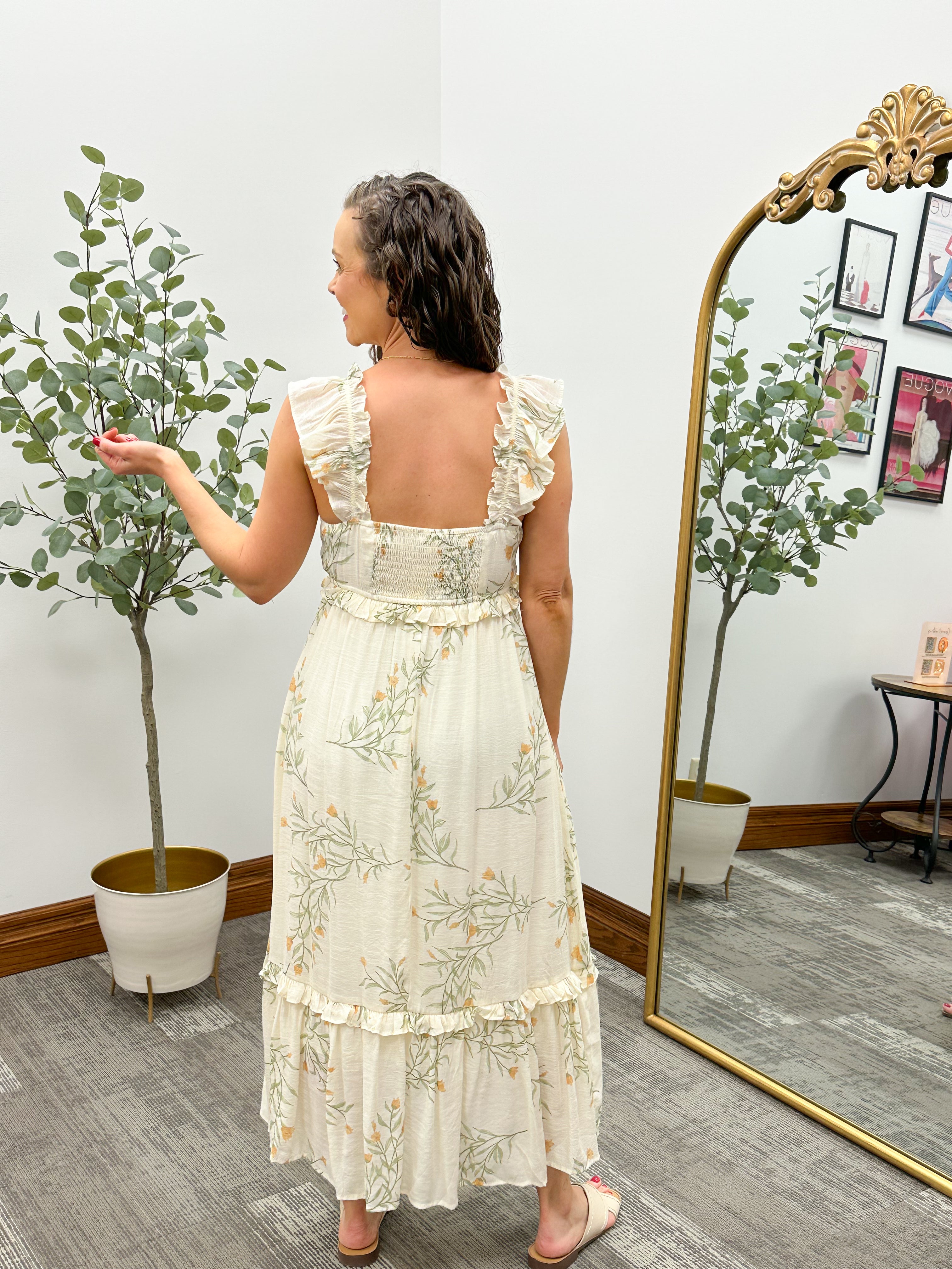 Floral Ruffle Maxi Dress