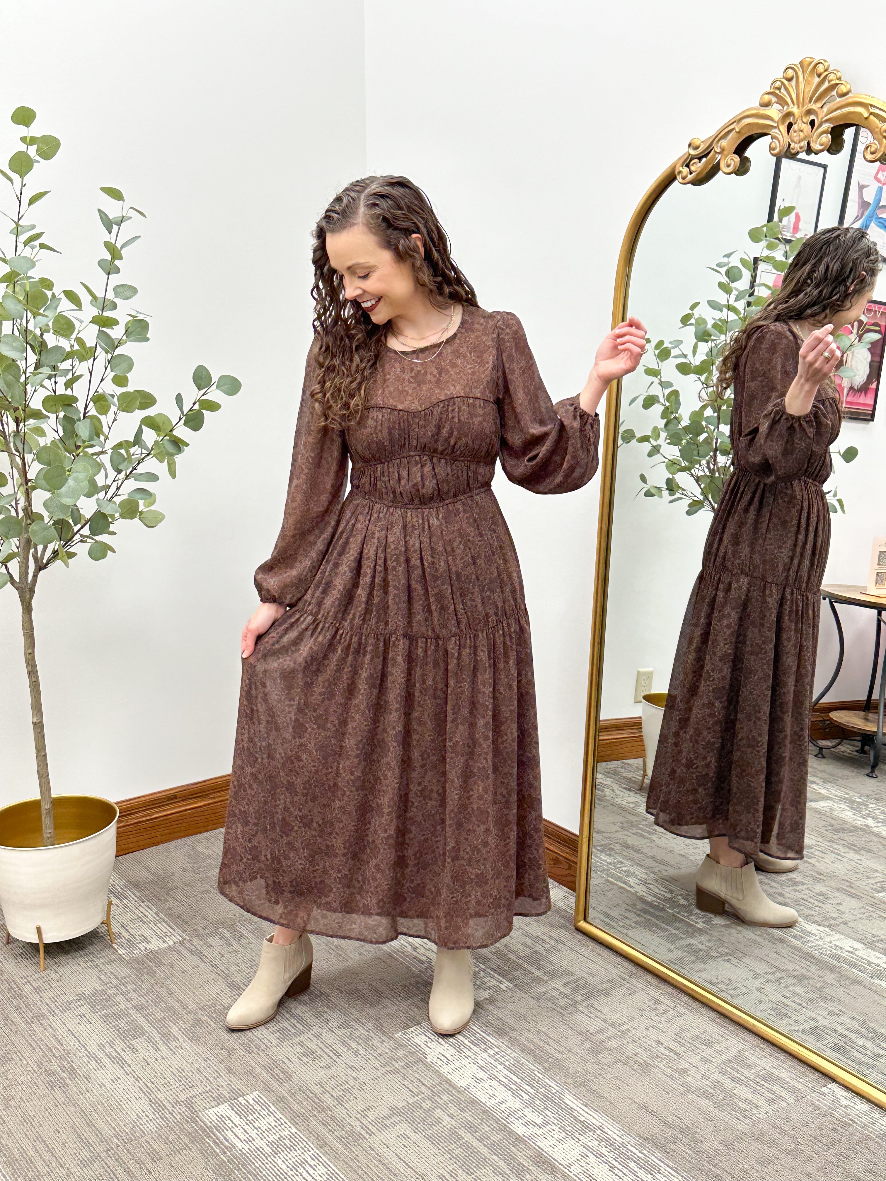 Tori Long Sleeve Floral Maxi Dress