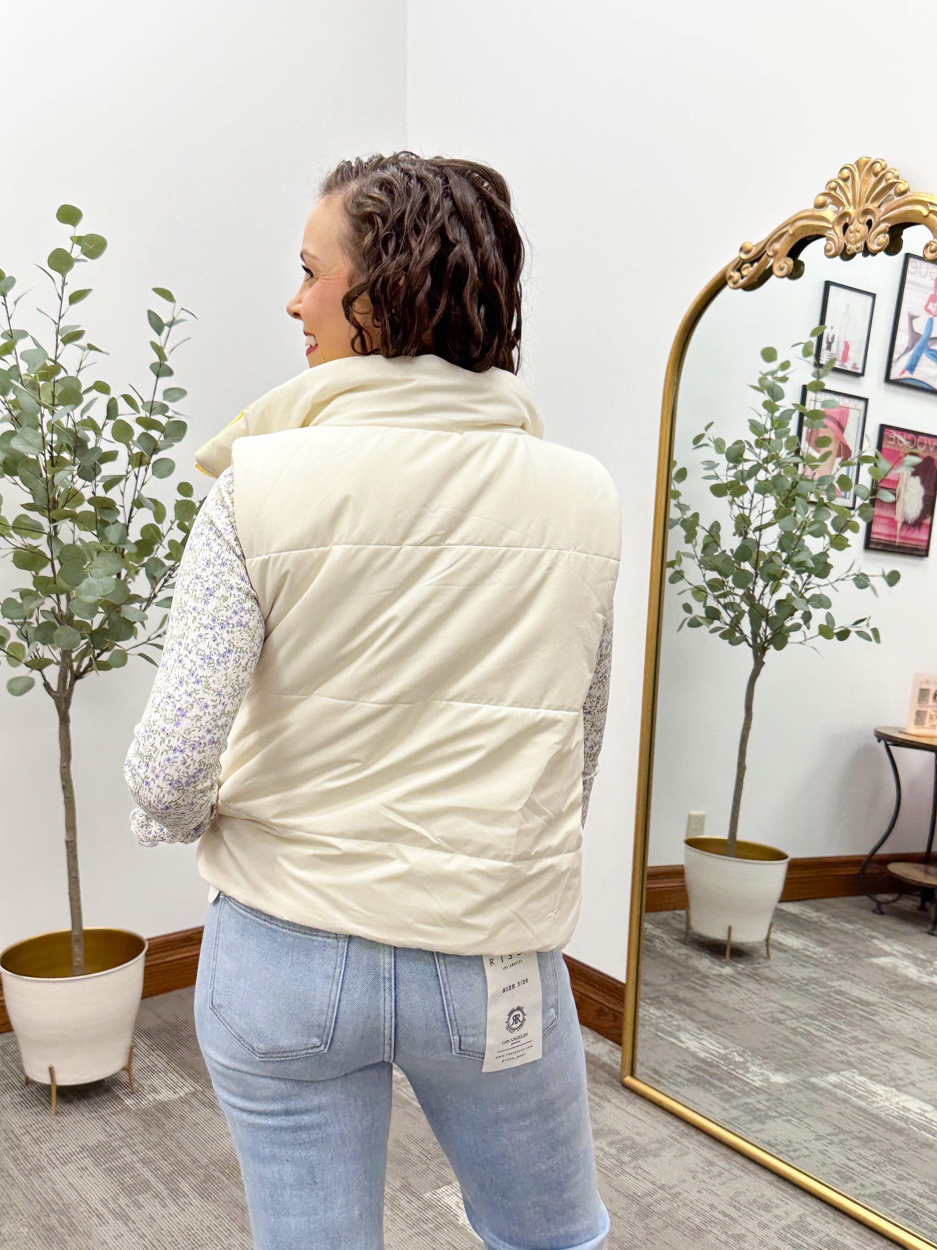 Reversible Drawstring Puffer Vest