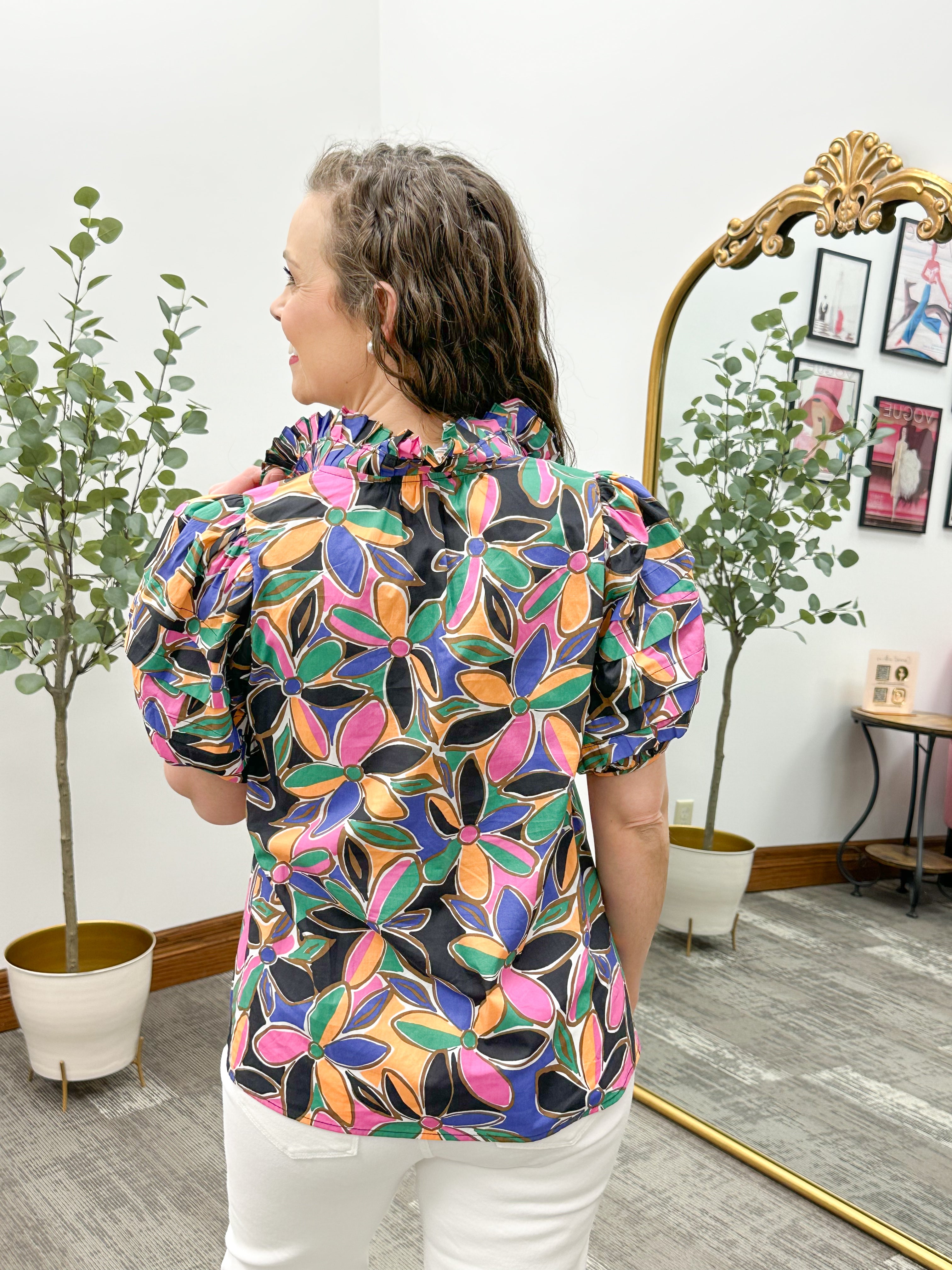 Sofia Floral Puff Sleeve Top