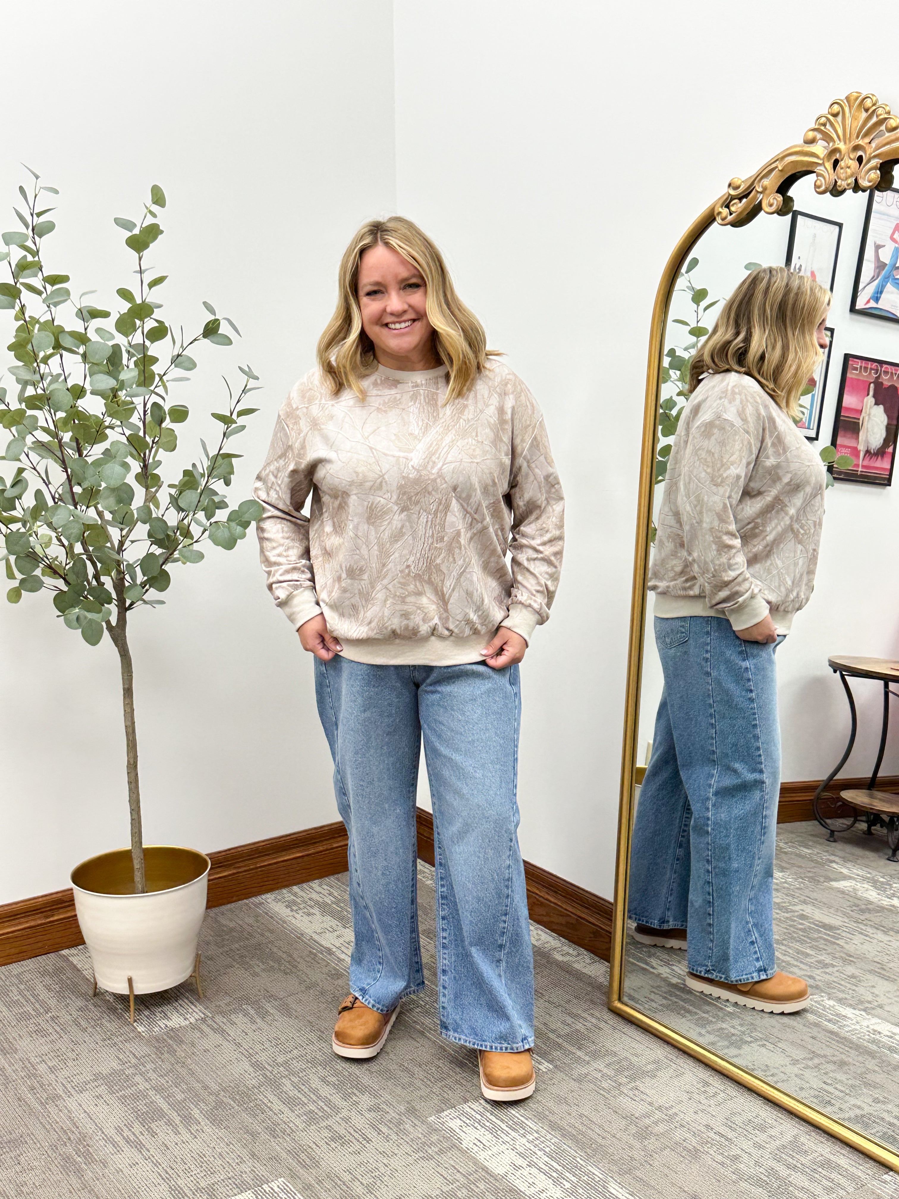Camo Crewneck Sweatshirt