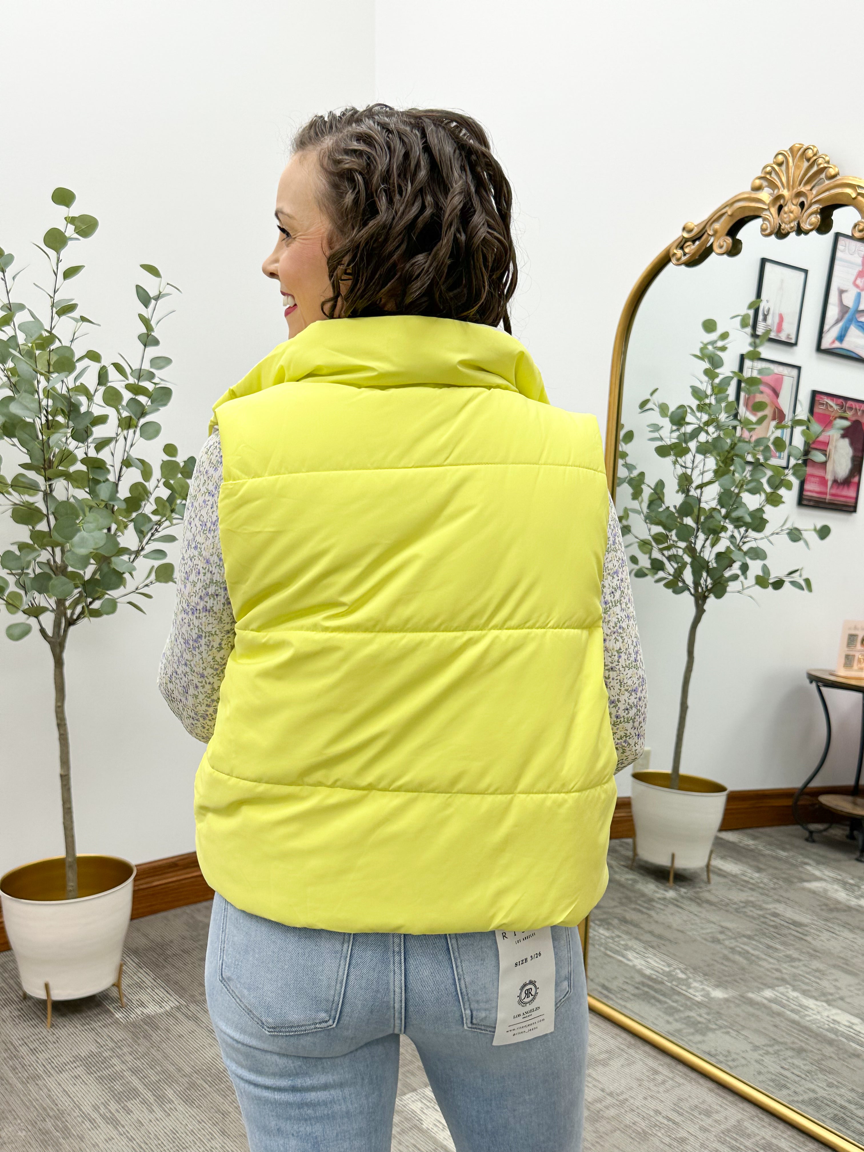 Reversible Drawstring Puffer Vest