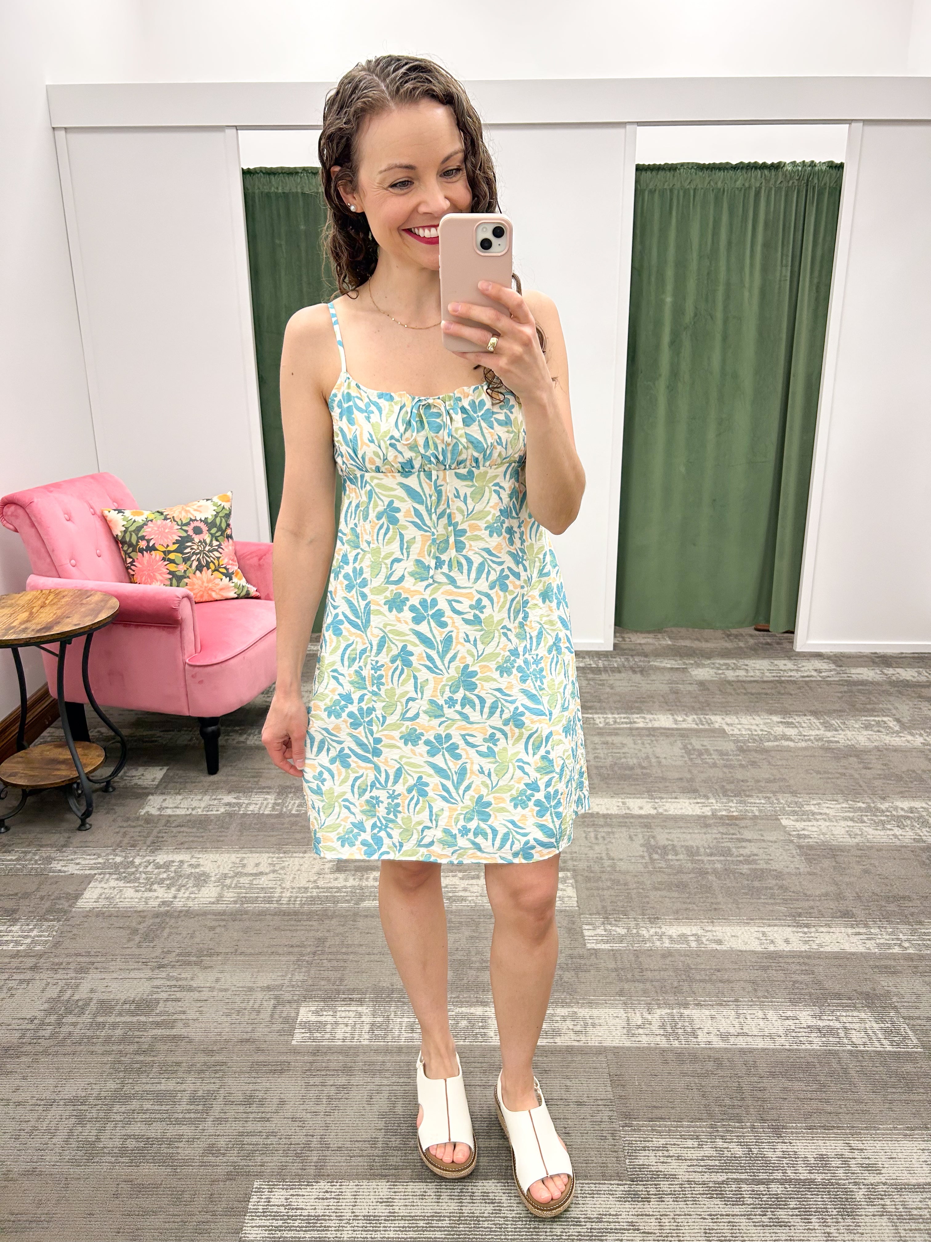Floral Front Tie Sun Dress