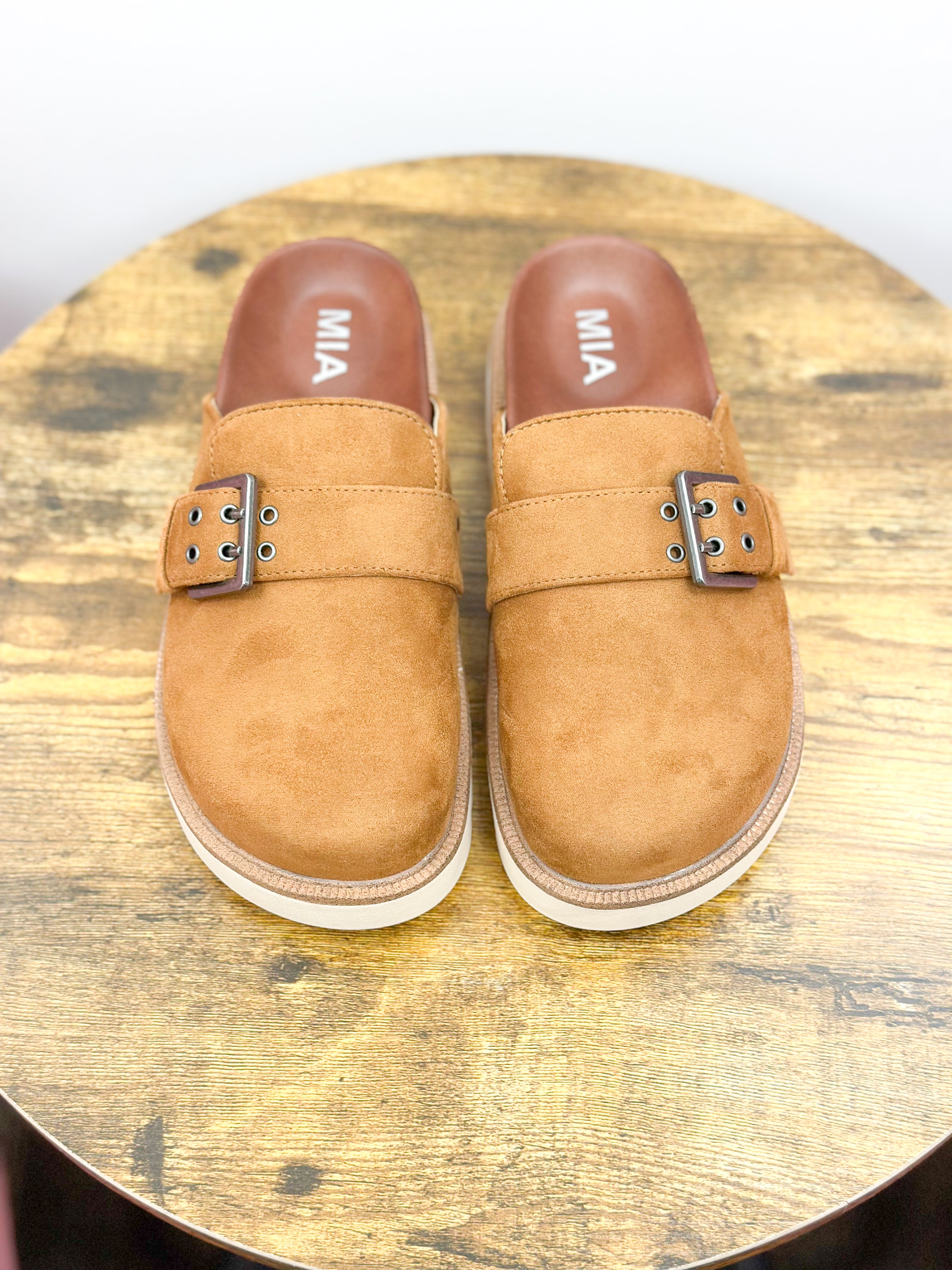 Zamira Chestnut Suede Mules