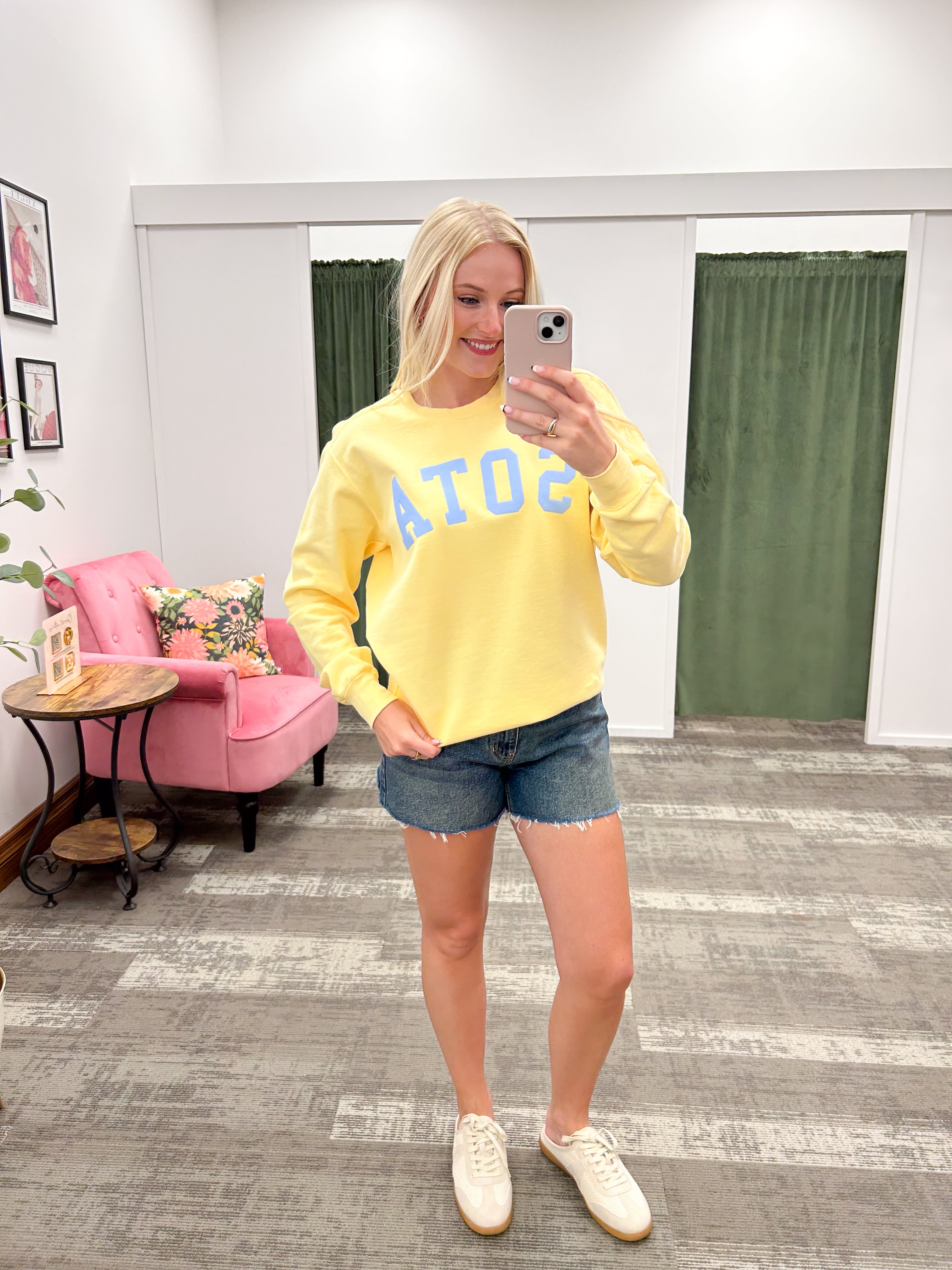 Yellow & Blue "SOTA" Crewneck Sweatshirt