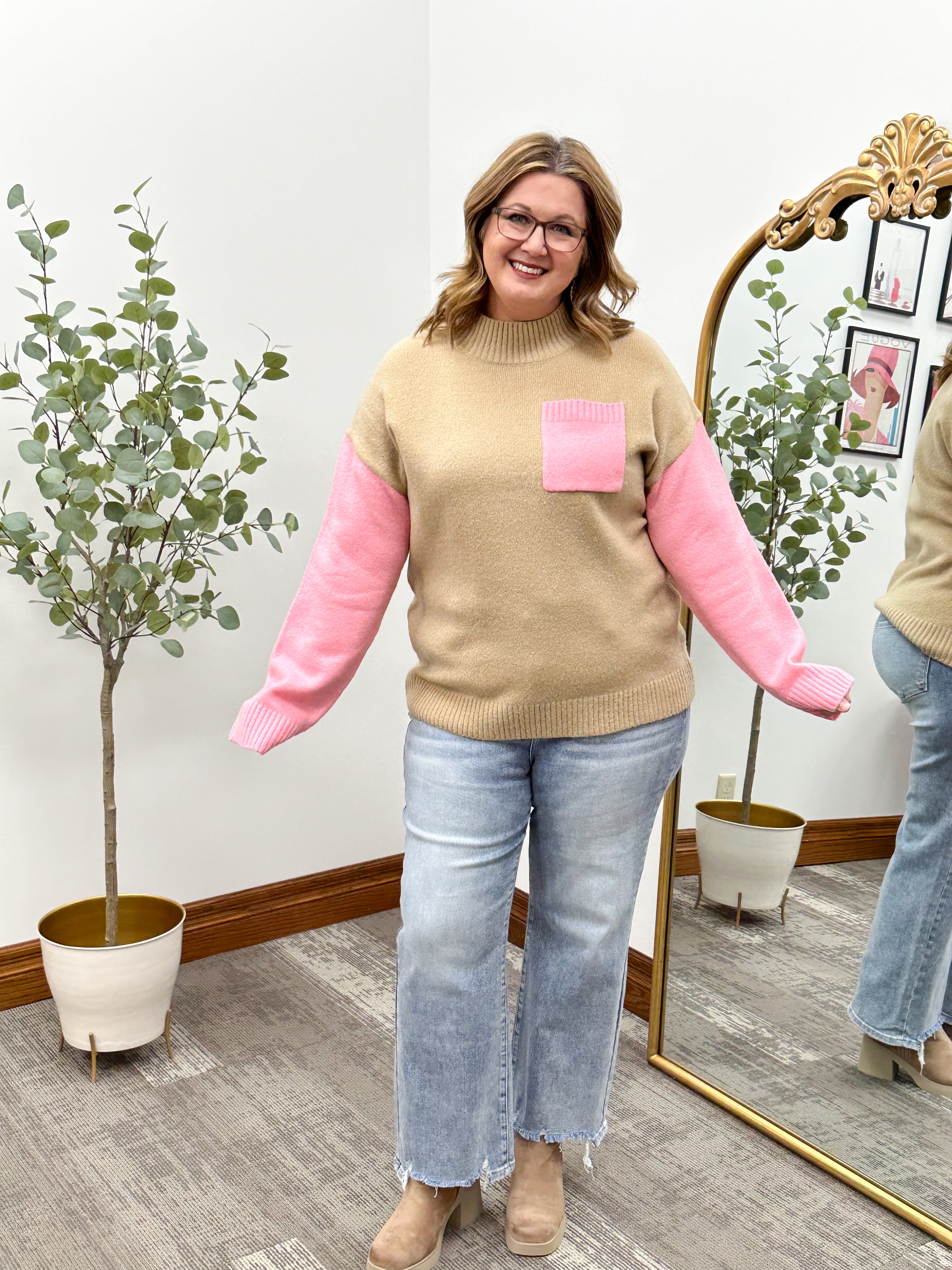 Melissa Color Block Sweater