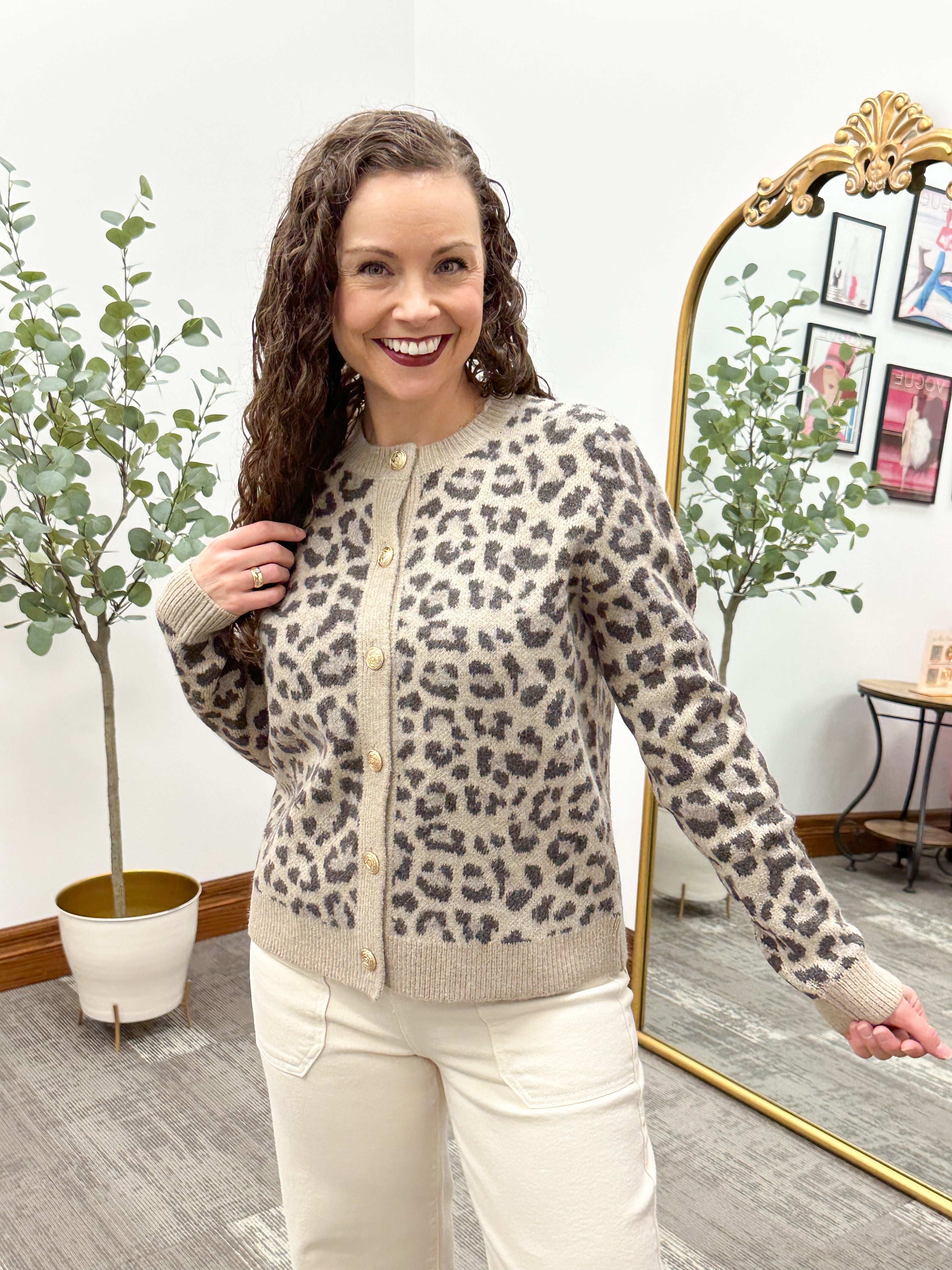 Leopard Button Up Cardigan