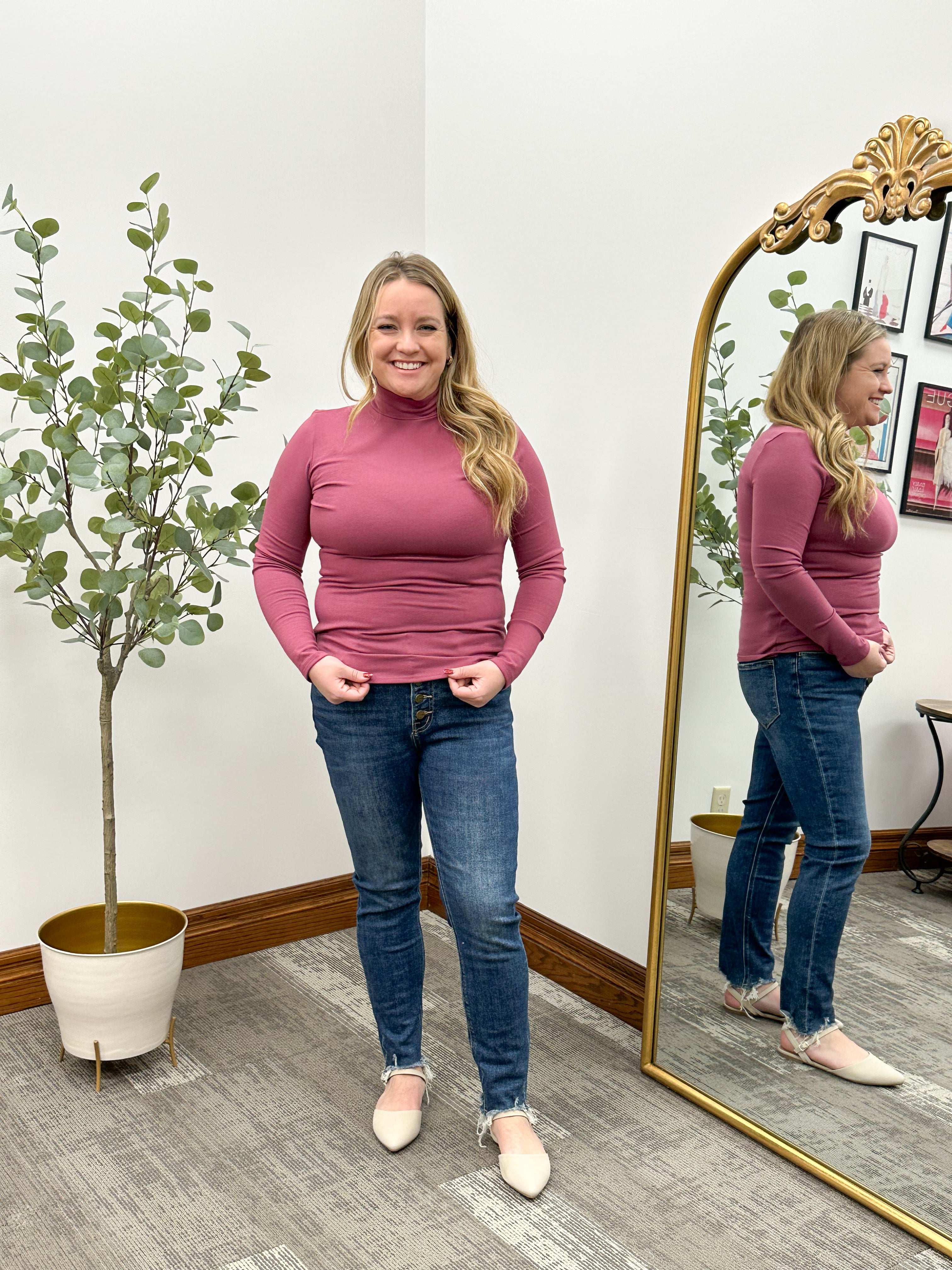 Basic Turtleneck Long Sleeve Top