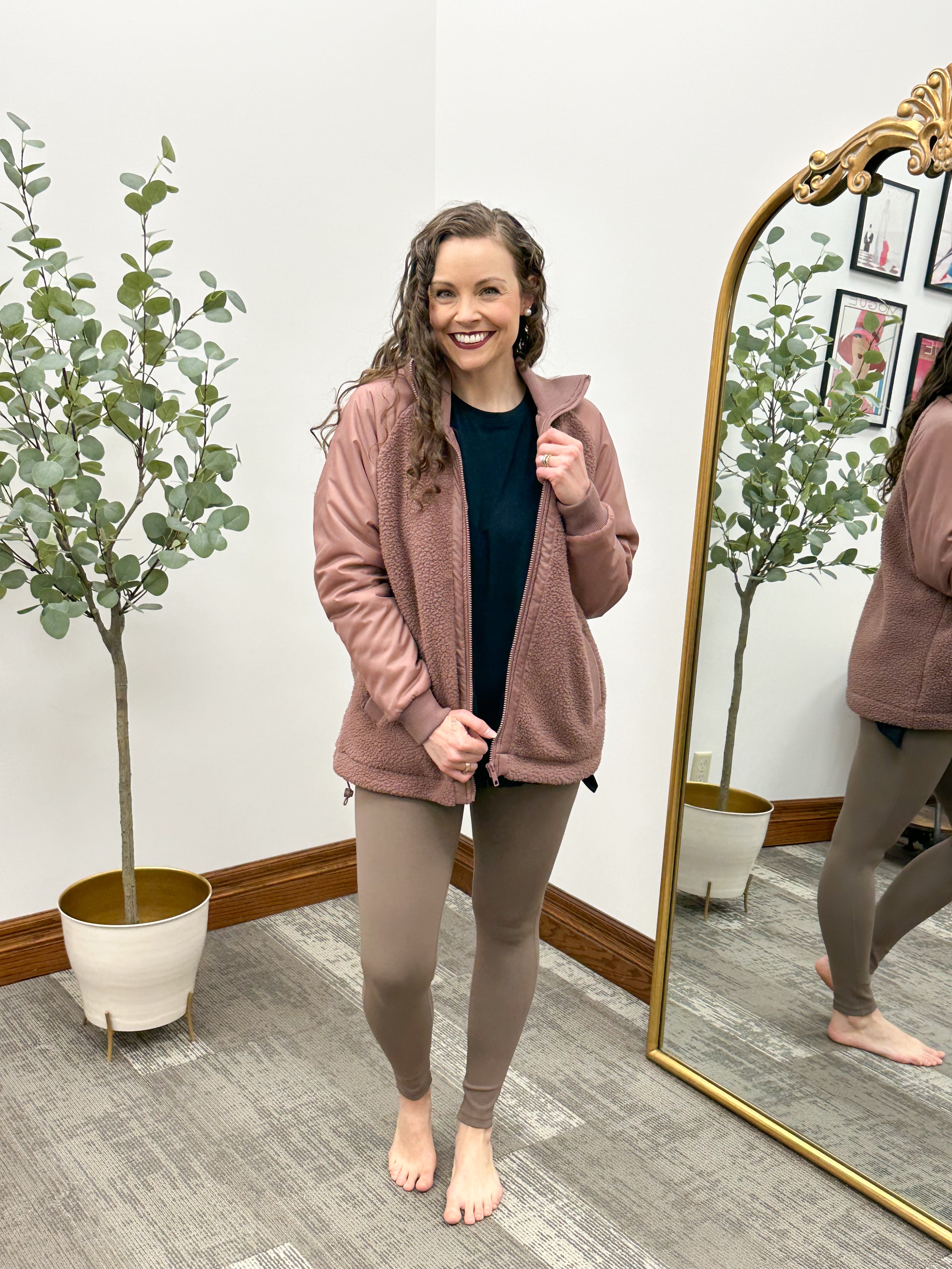 Sherpa Zip Up Long Bomber Jacket