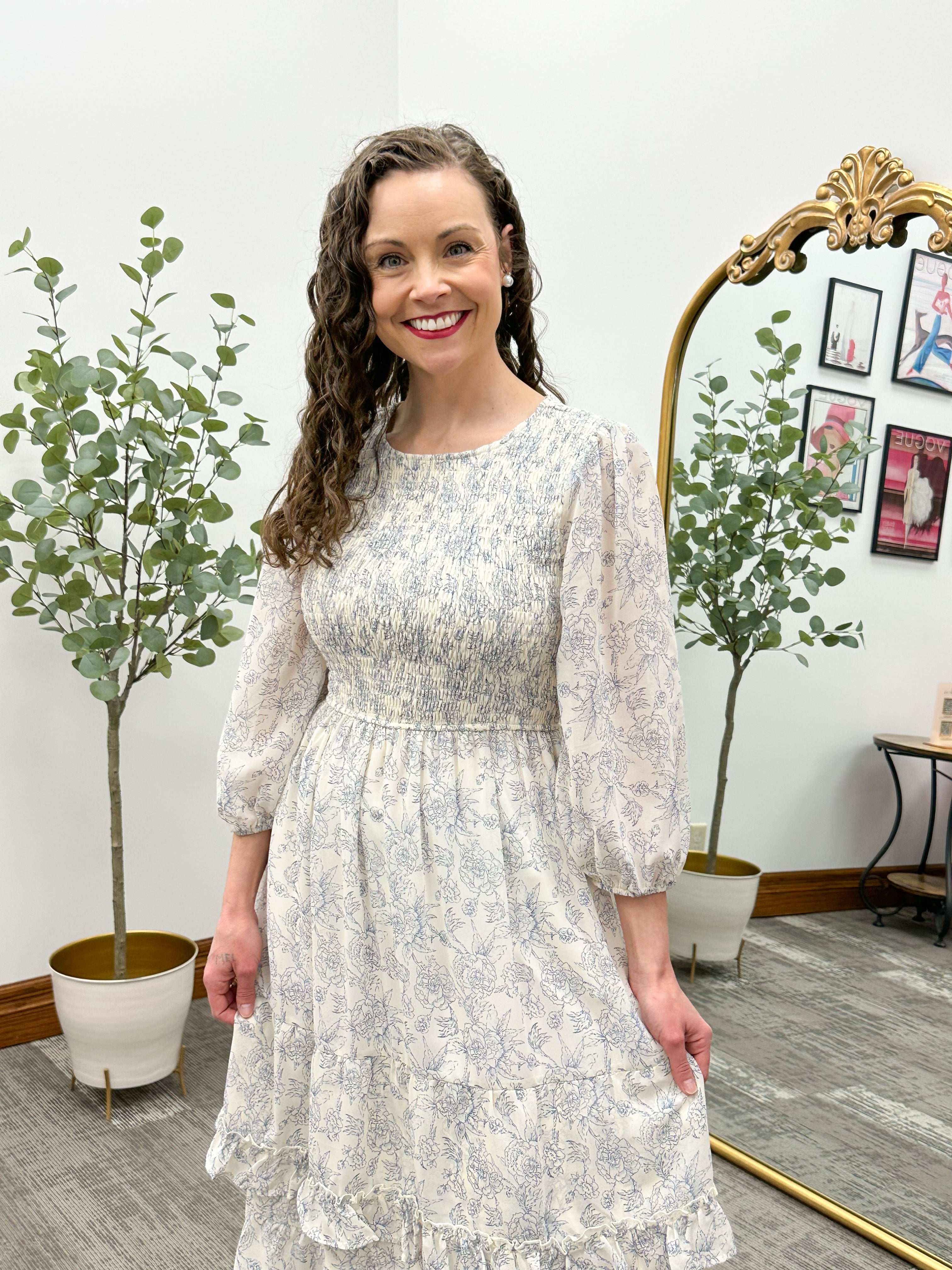 Mabel 3/4 Sleeve Maxi Dress