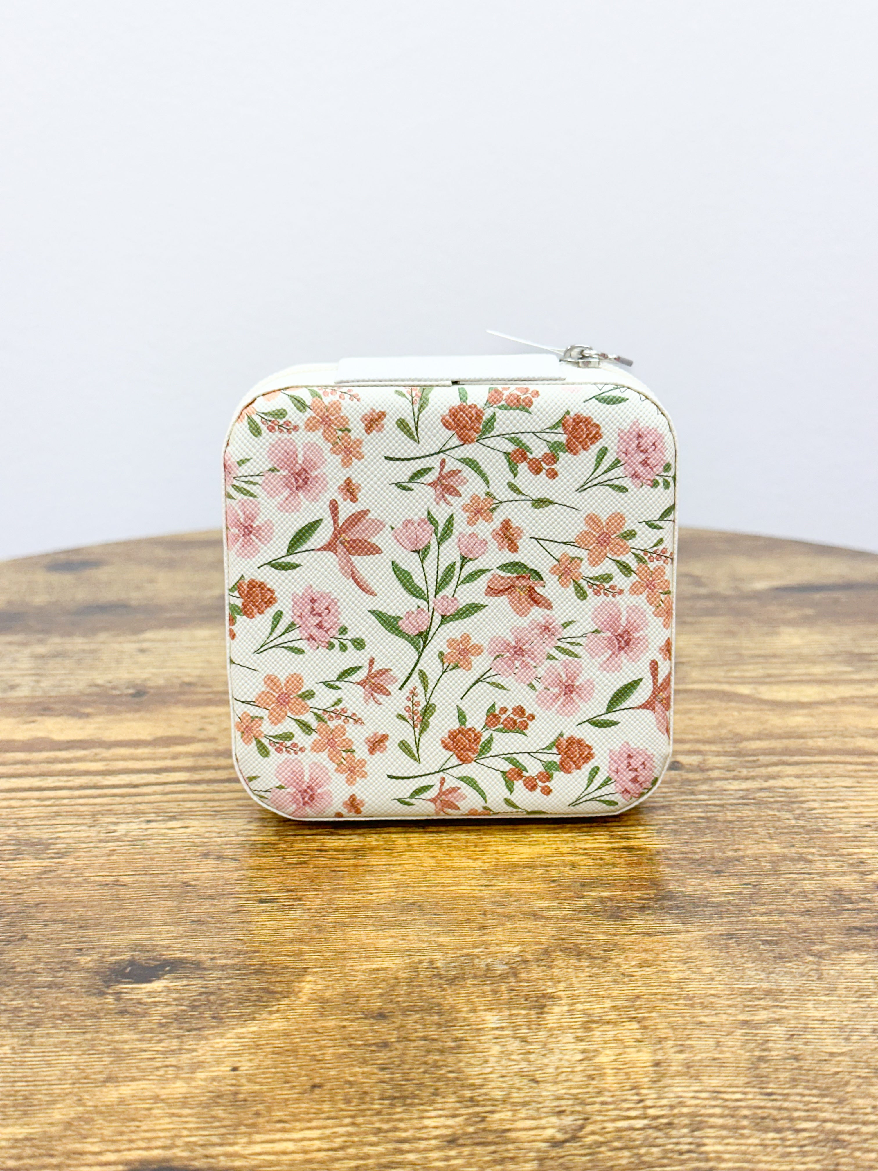 Floral Print Travel Jewelry Box